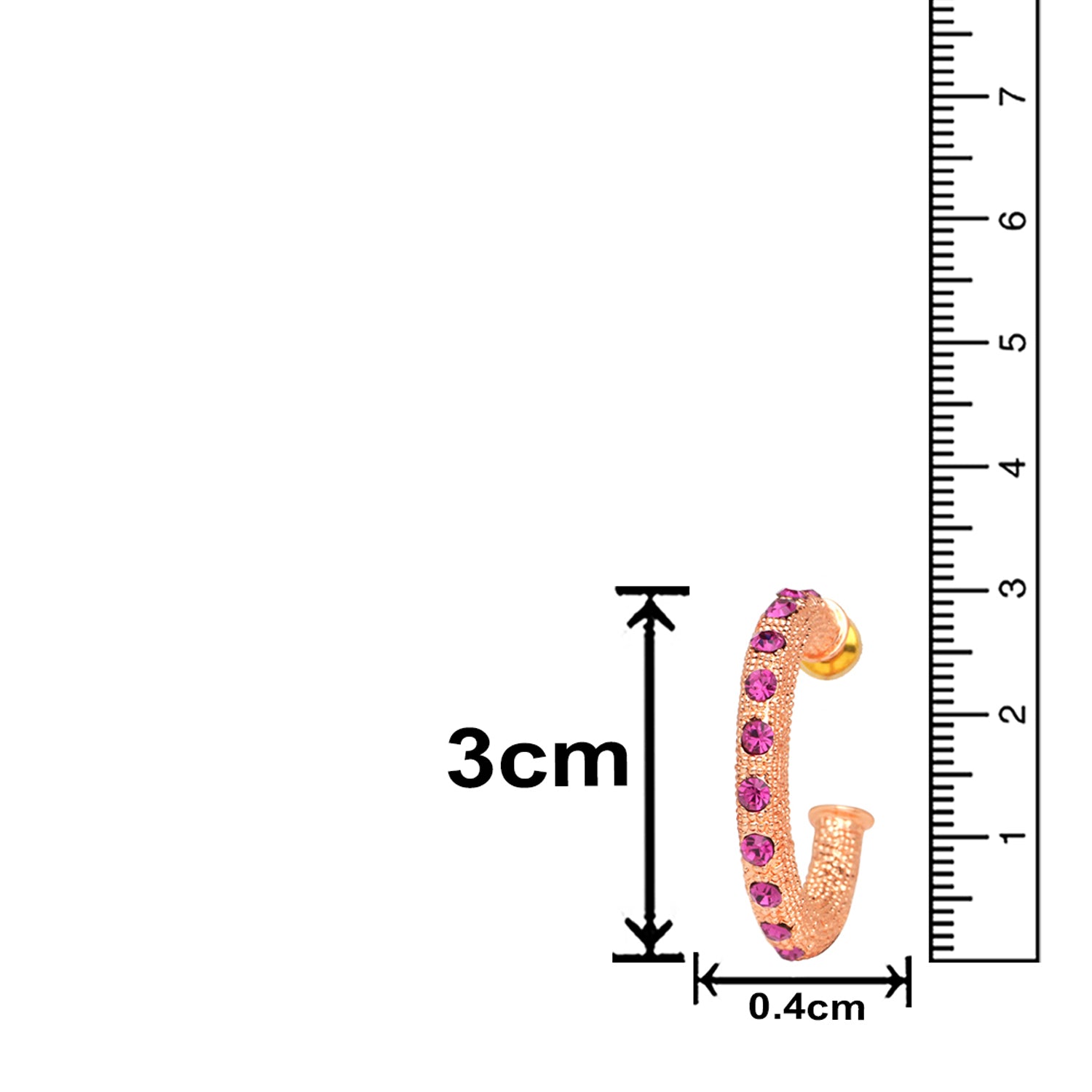 Single Line Half Bali Style Earrings