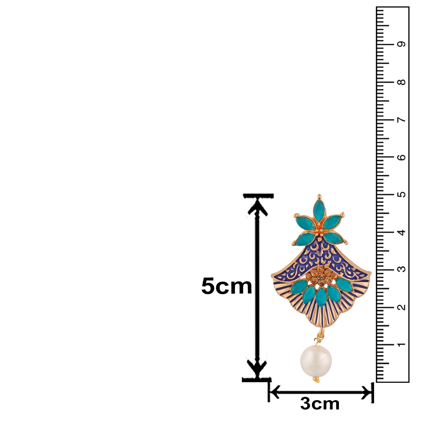 Meenakari Work Floral Dangler Earrings