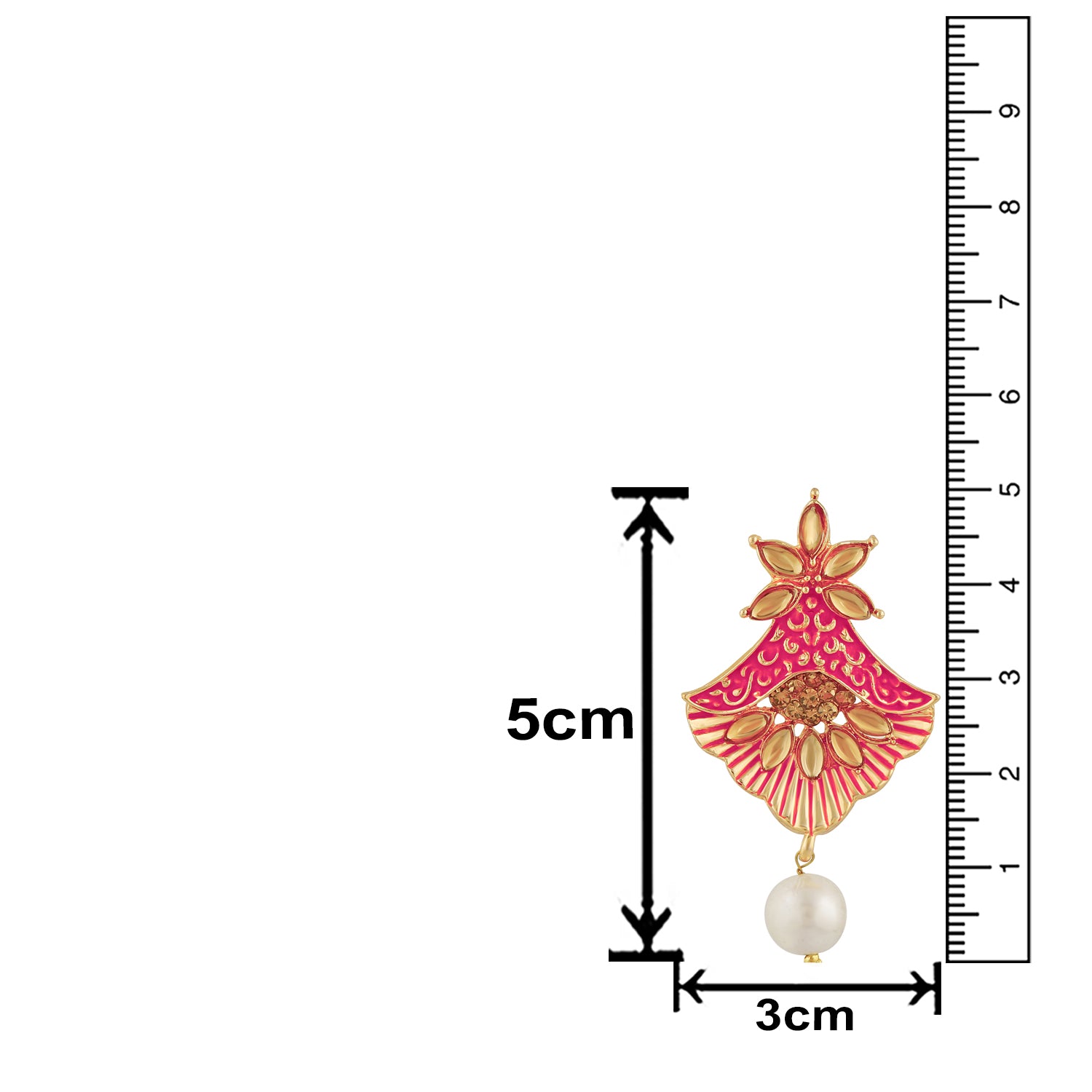 Meenakari Work Floral Dangler Earrings