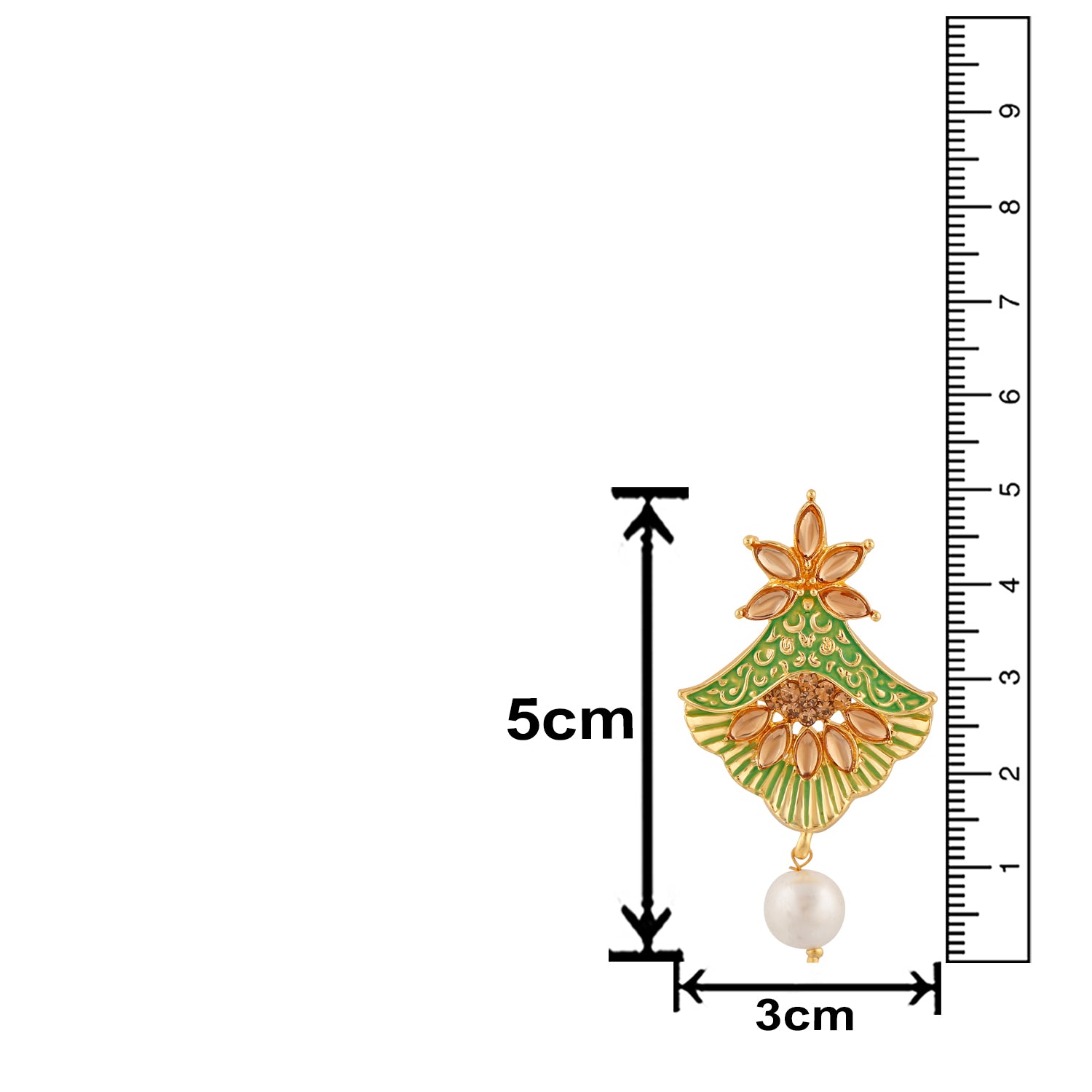 Meenakari Work Floral Dangler Earrings