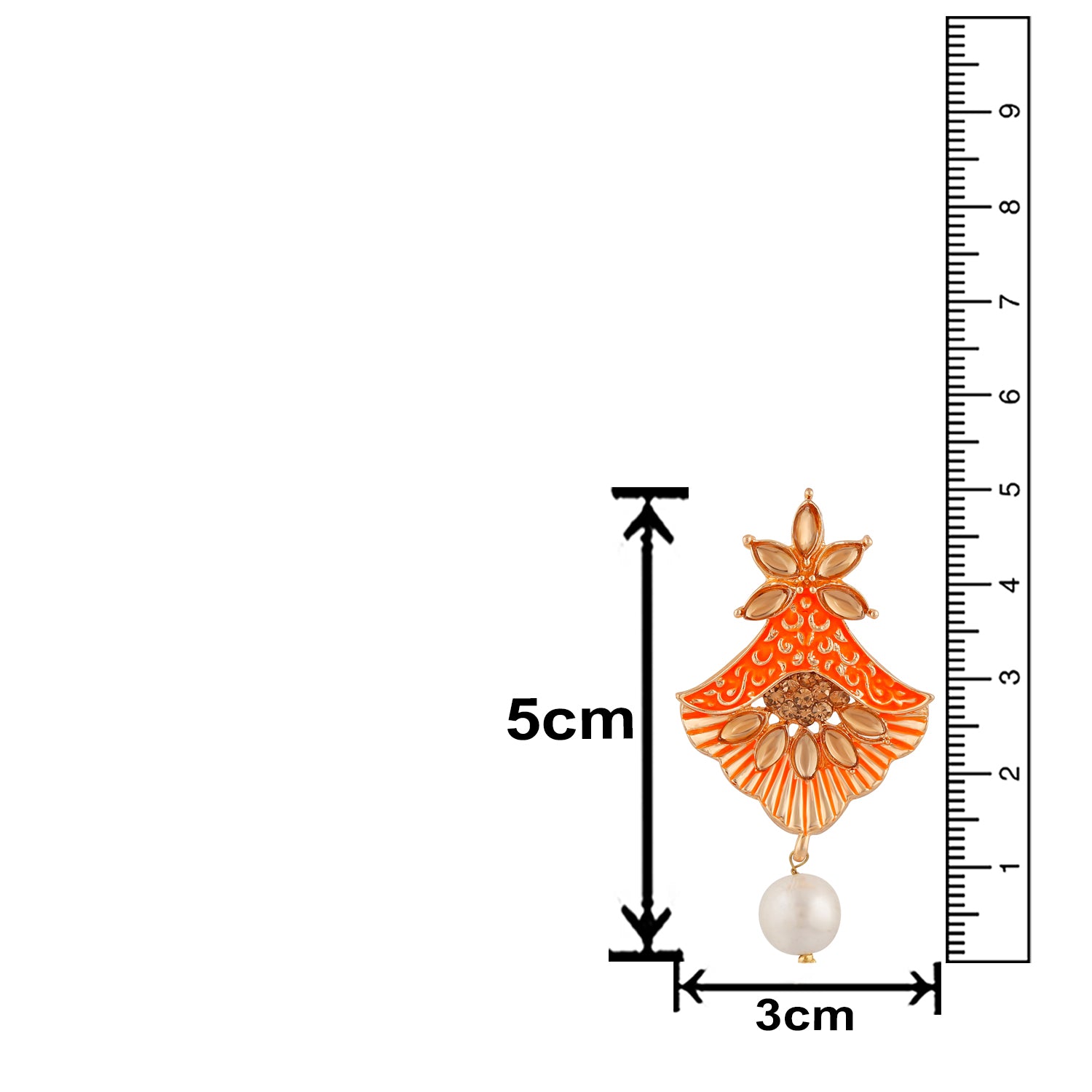 Meenakari Work Floral Dangler Earrings