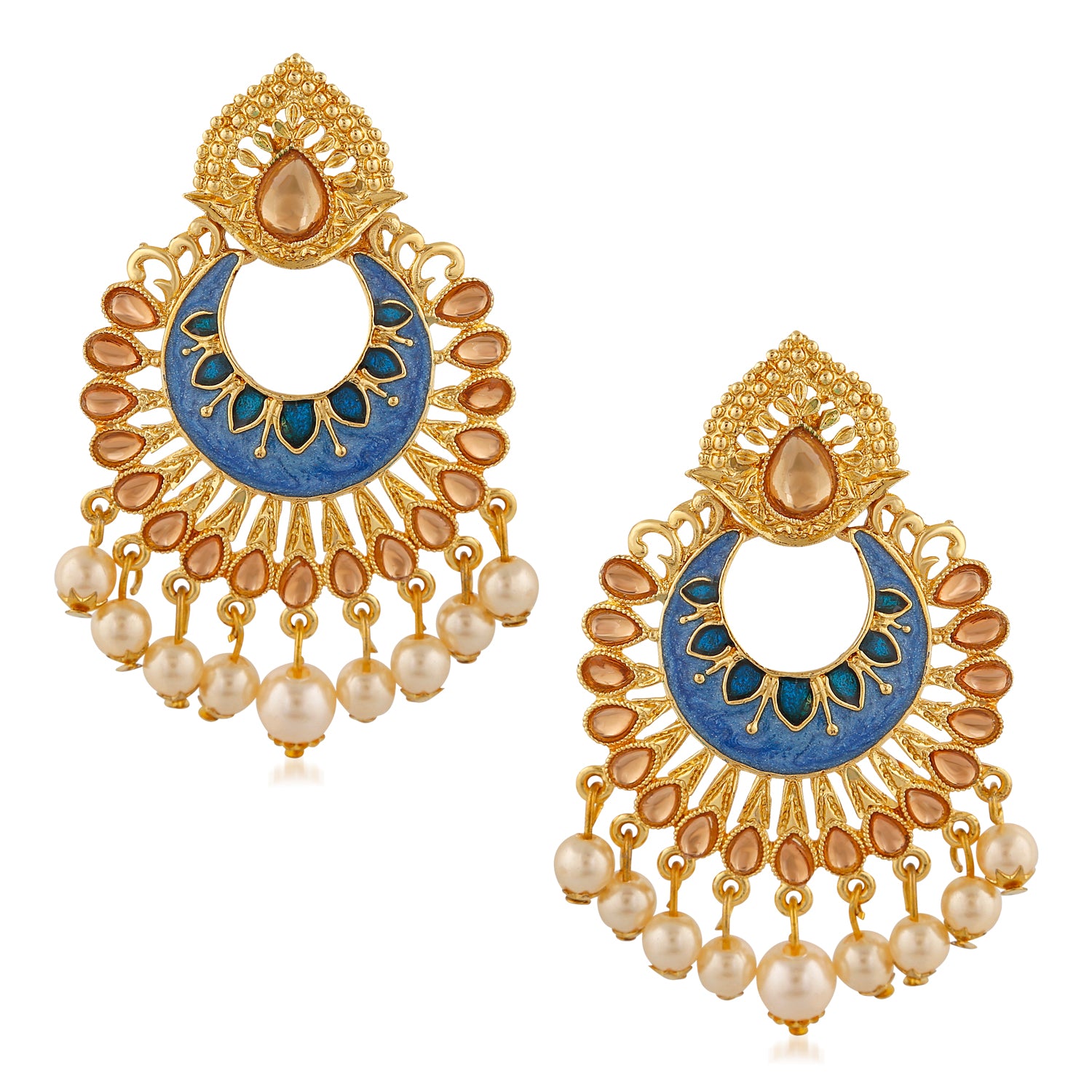 Meenakari Work Traditional Dangle Drop Earrings