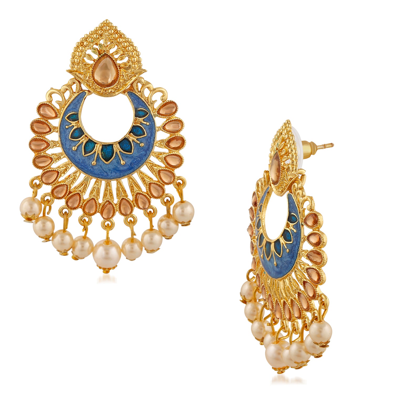 Meenakari Work Traditional Dangle Drop Earrings