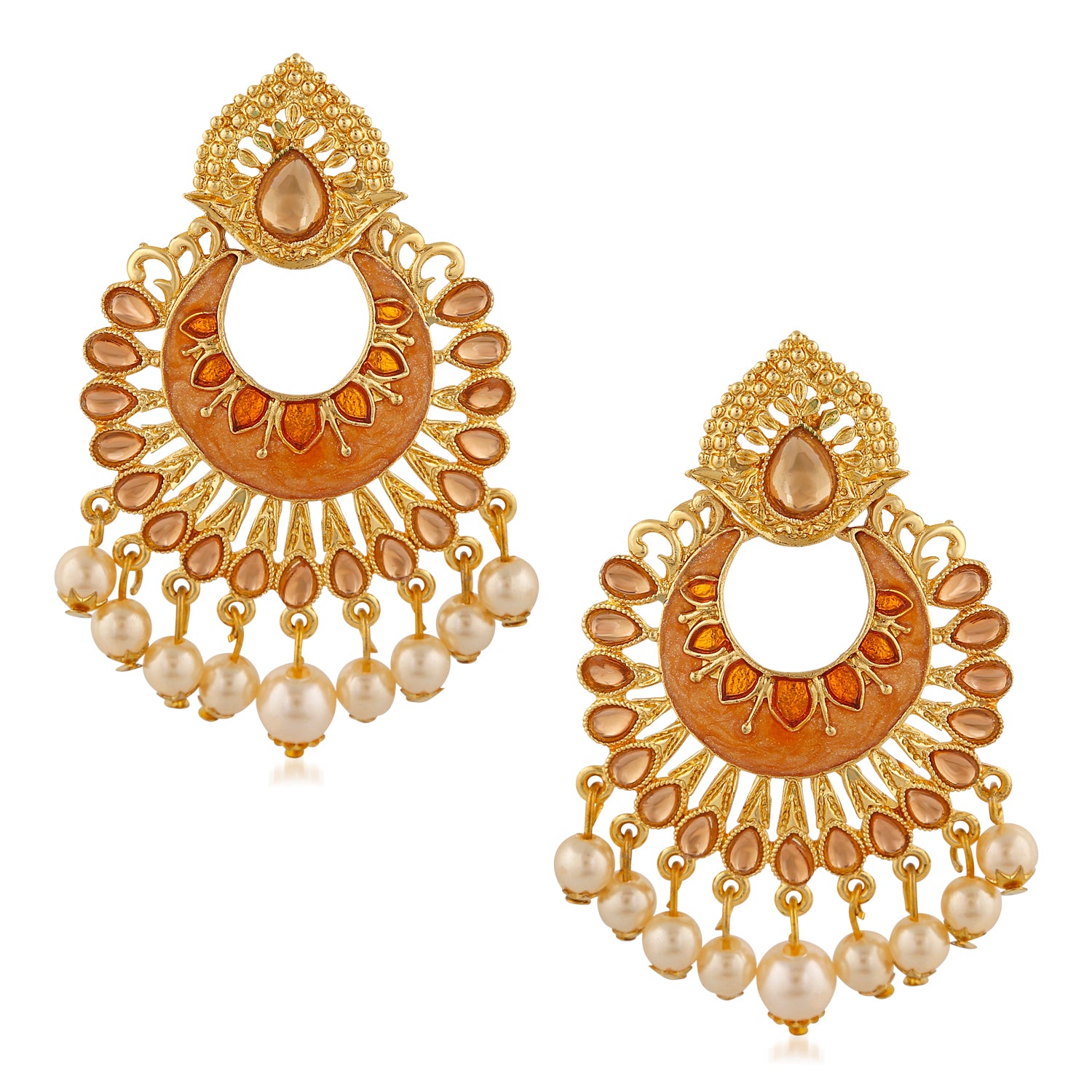 Meenakari Work Traditional Dangle Drop Earrings