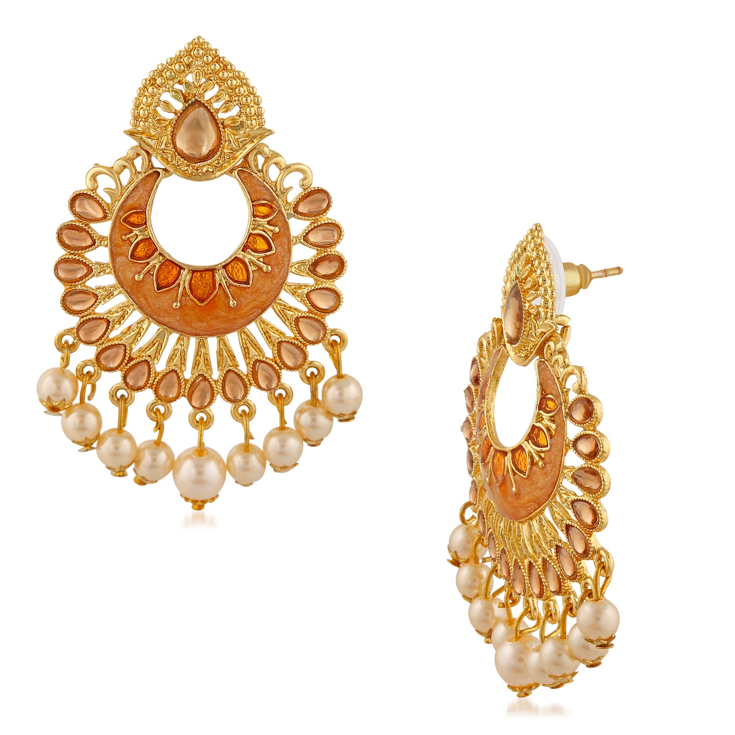 Meenakari Work Traditional Dangle Drop Earrings