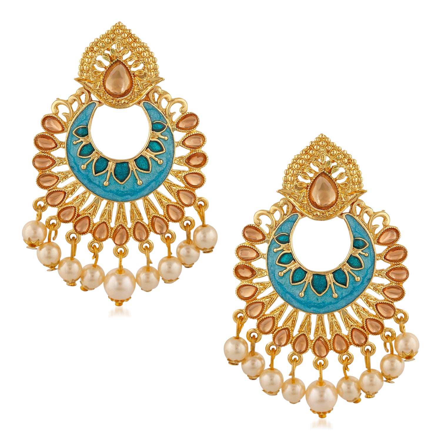 Meenakari Work Traditional Dangle Drop Earrings