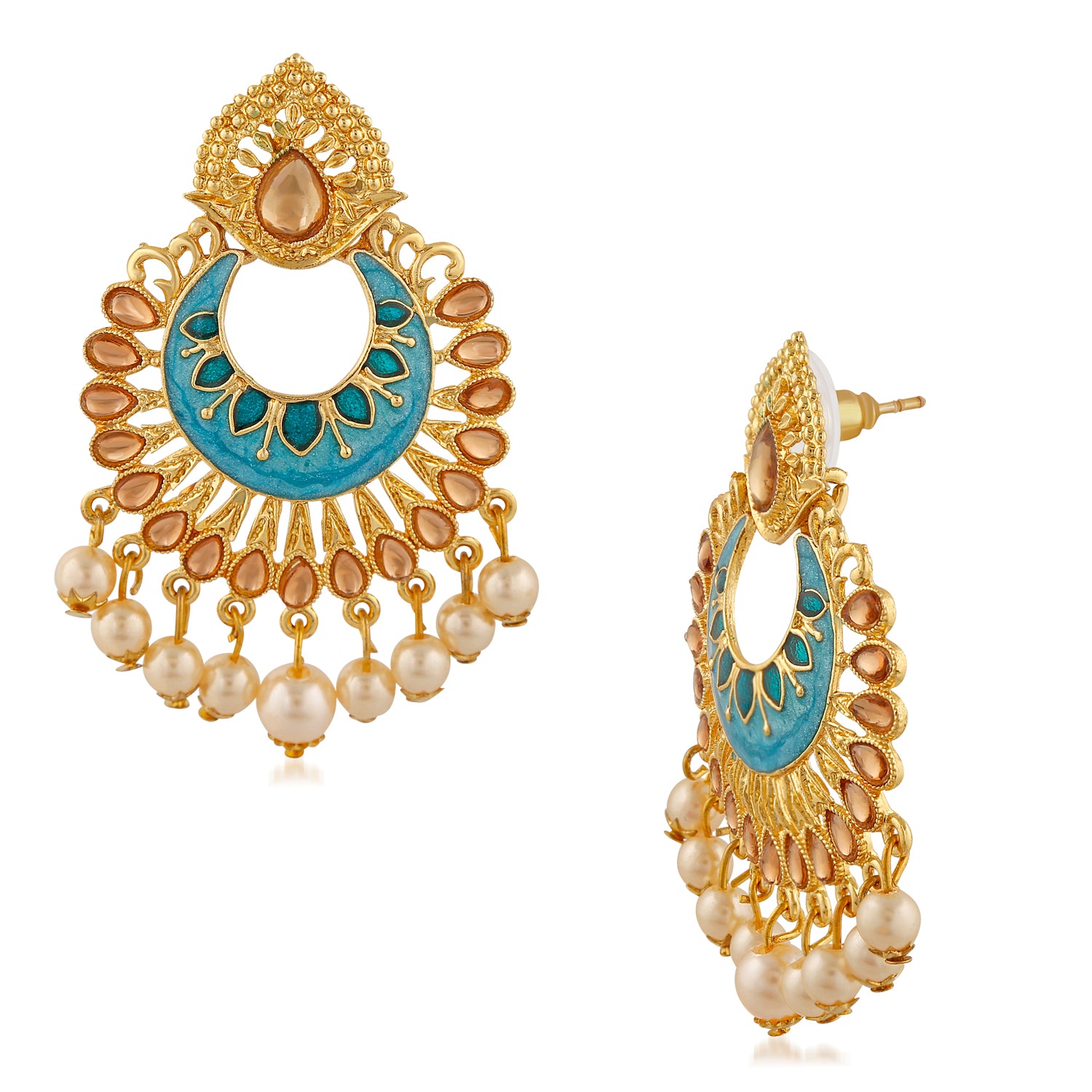 Meenakari Work Traditional Dangle Drop Earrings