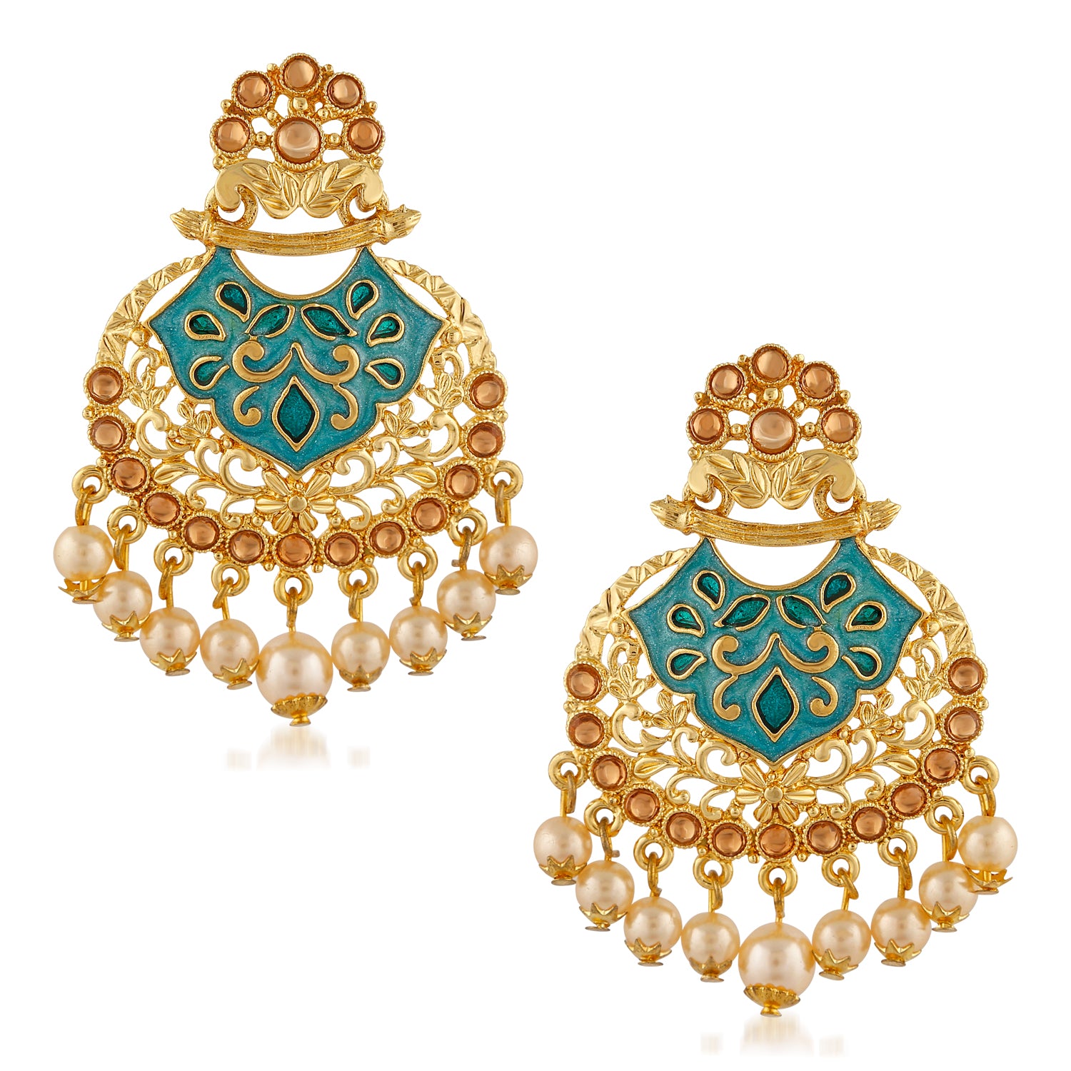 Traditional Dangler Meenakariwork Earrings