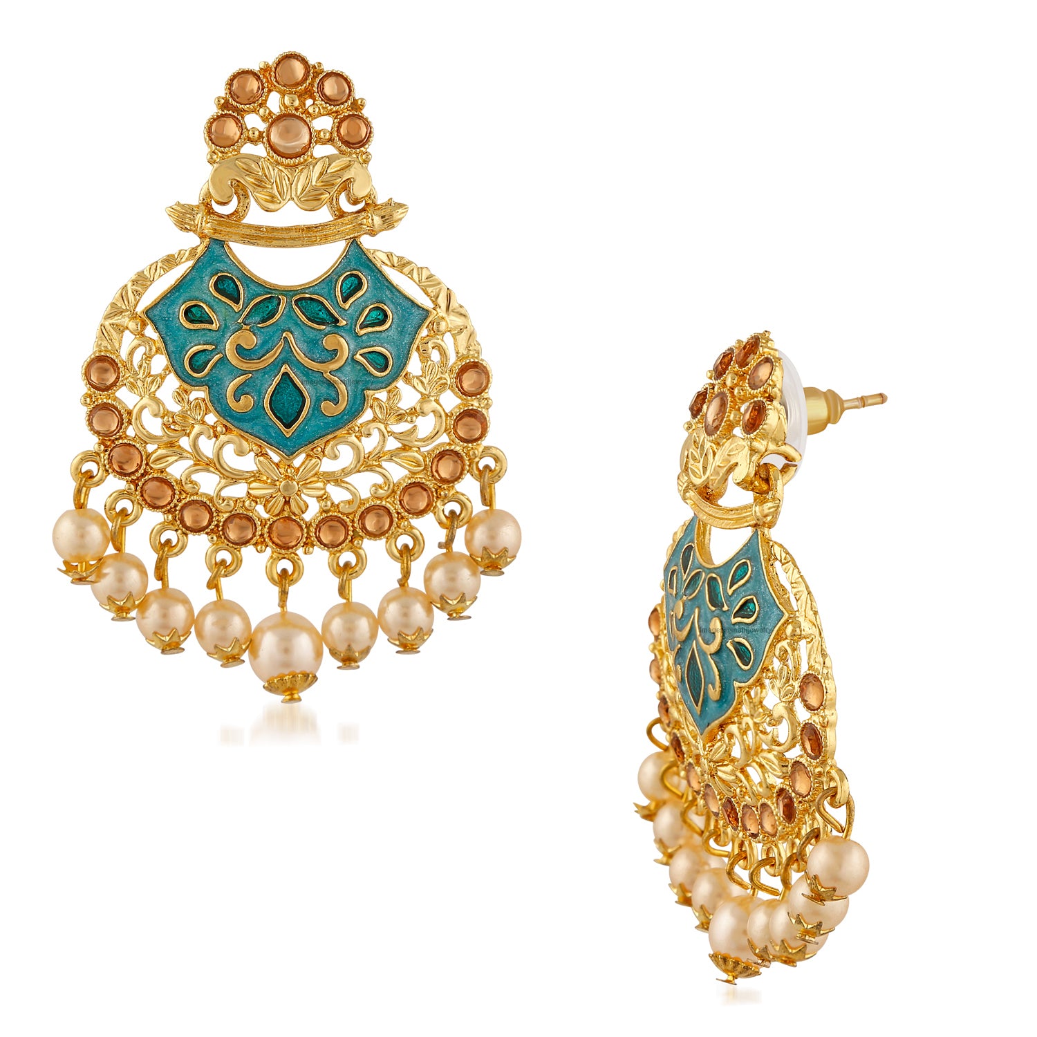 Traditional Dangler Meenakariwork Earrings
