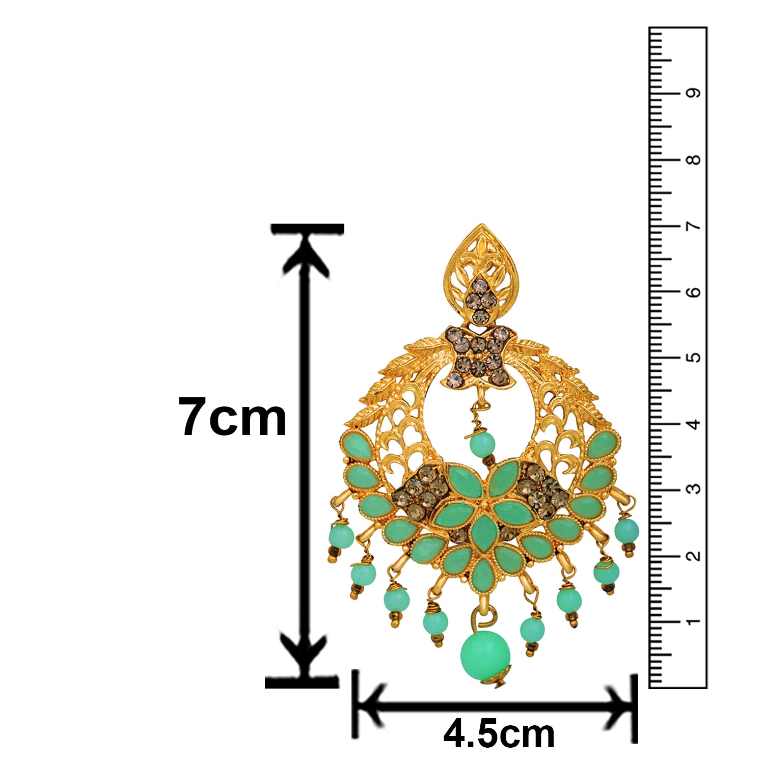 Floral Crystal Dangler Earrings