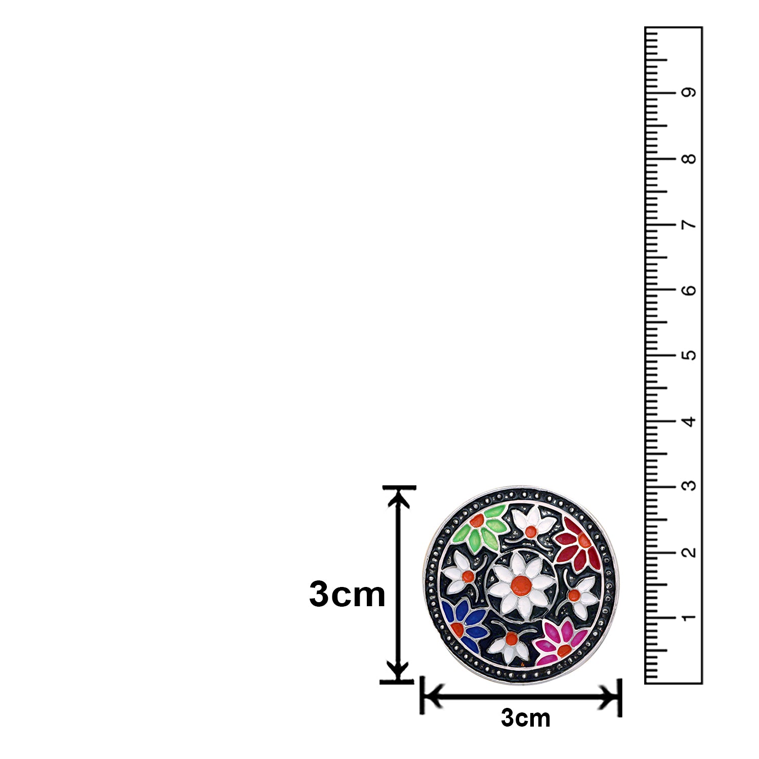 Floral Meenakari Work Design Dangler Earrings