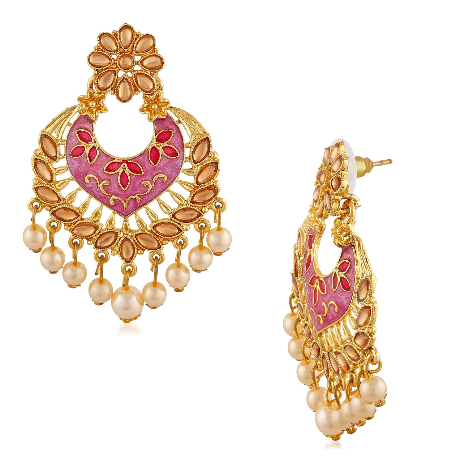 Meenakari Work Dangler Earrings