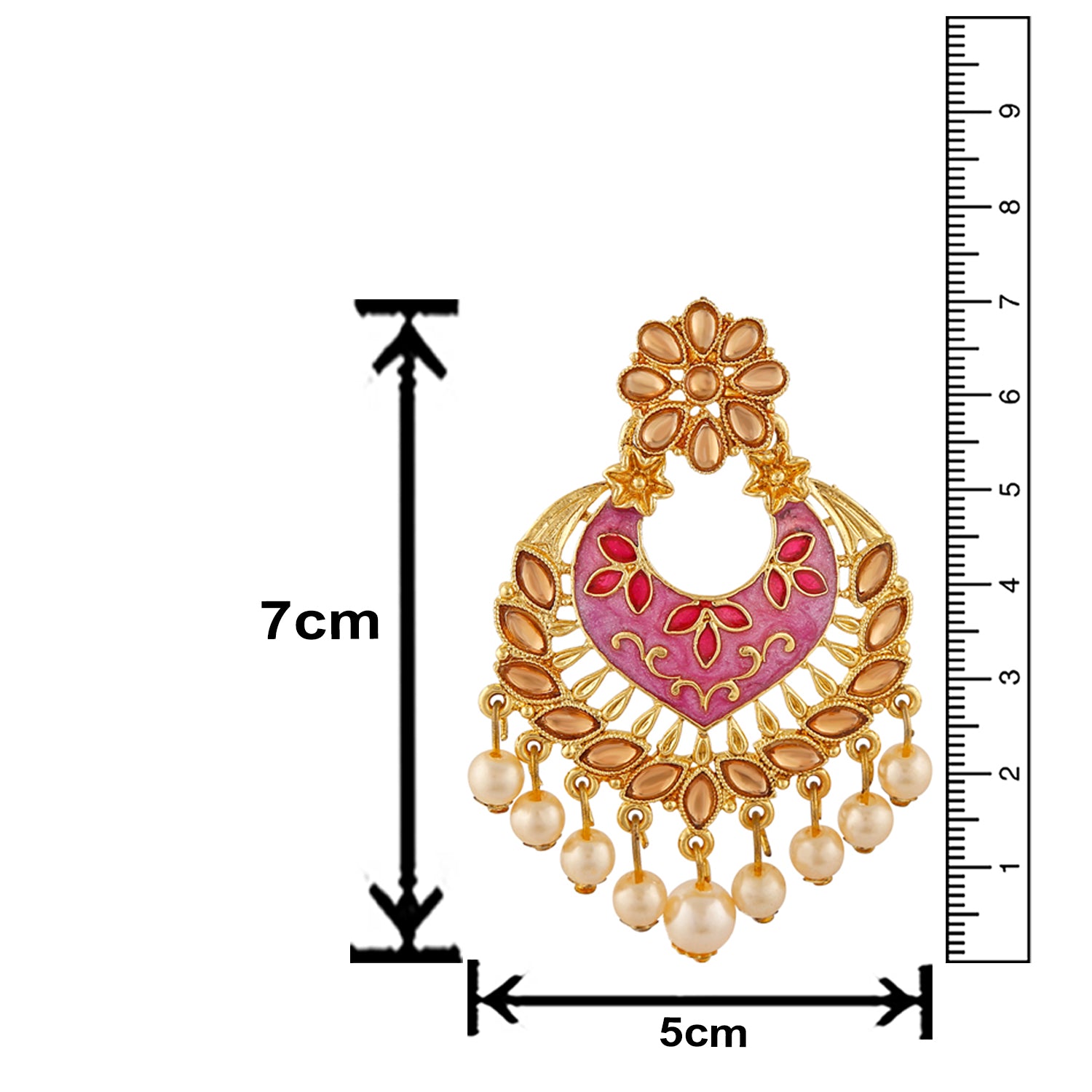 Meenakari Work Dangler Earrings