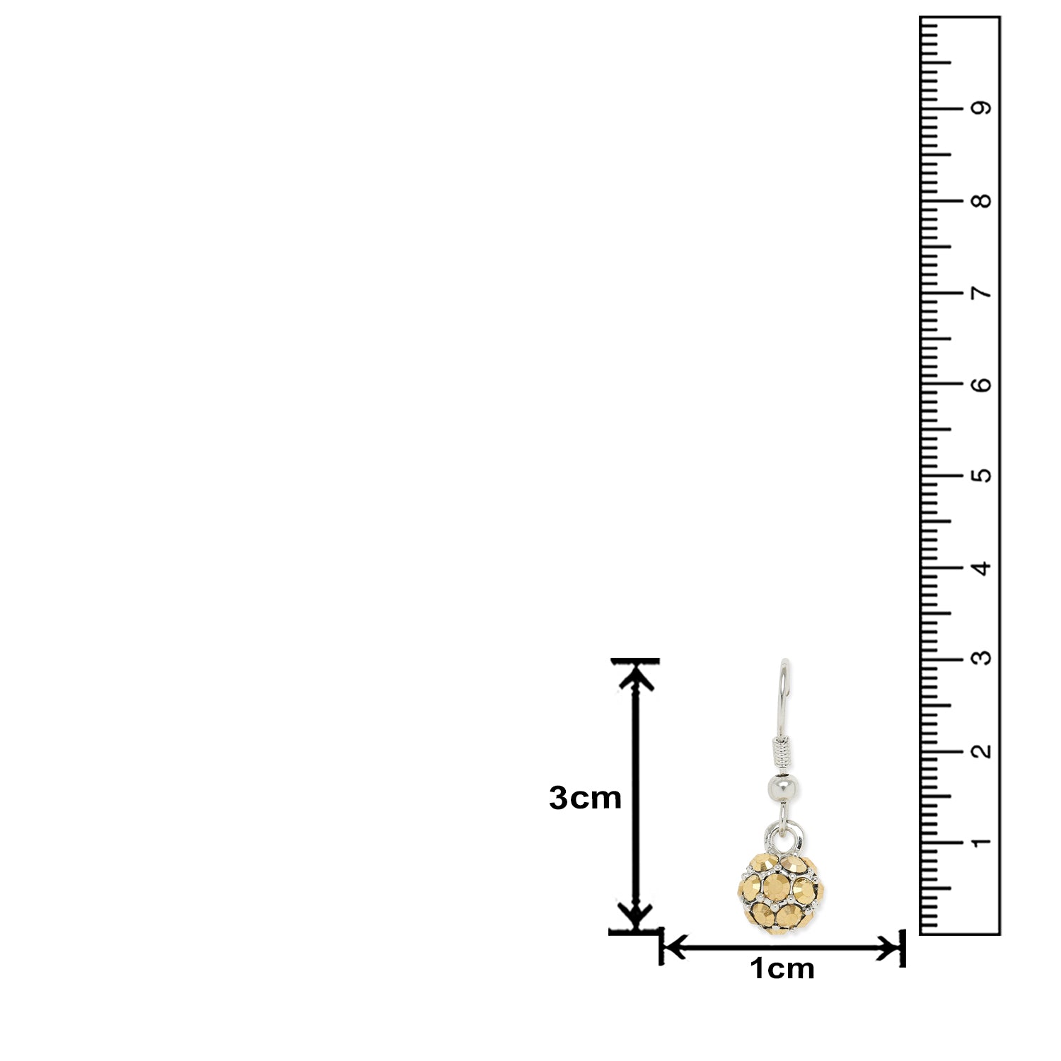 Sparkling Crystals Ball Earrings