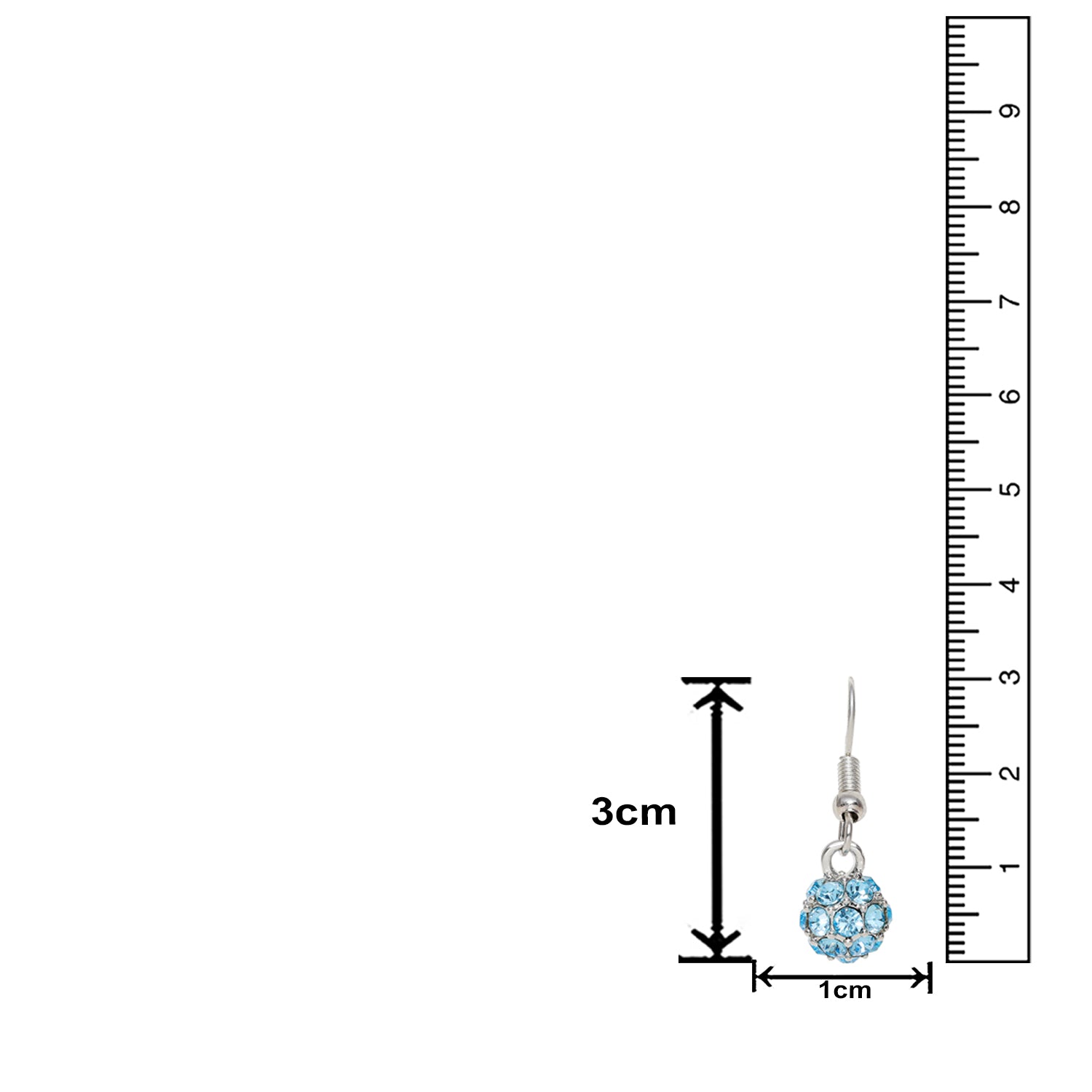 Royal Sparklers Green Crystals Ball Earrings