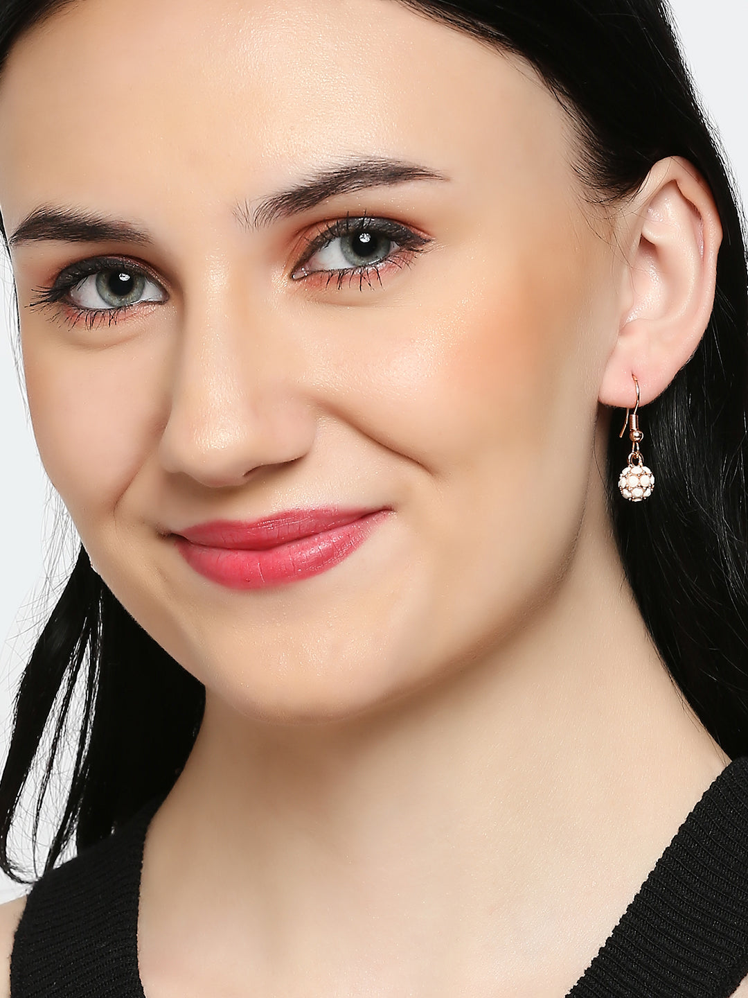 Royal Sparklers Green Crystals Ball Earrings