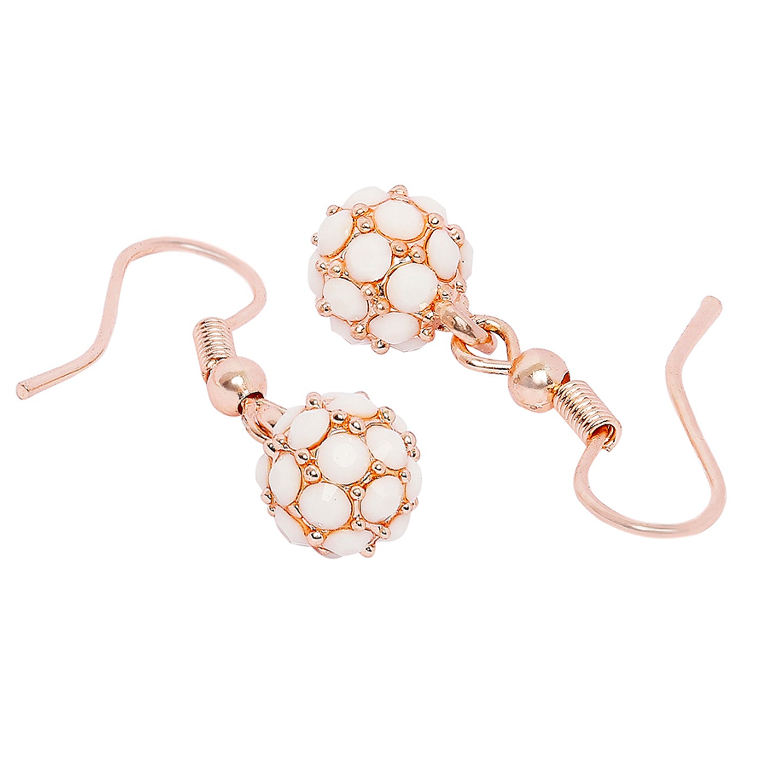 Royal Sparklers Green Crystals Ball Earrings