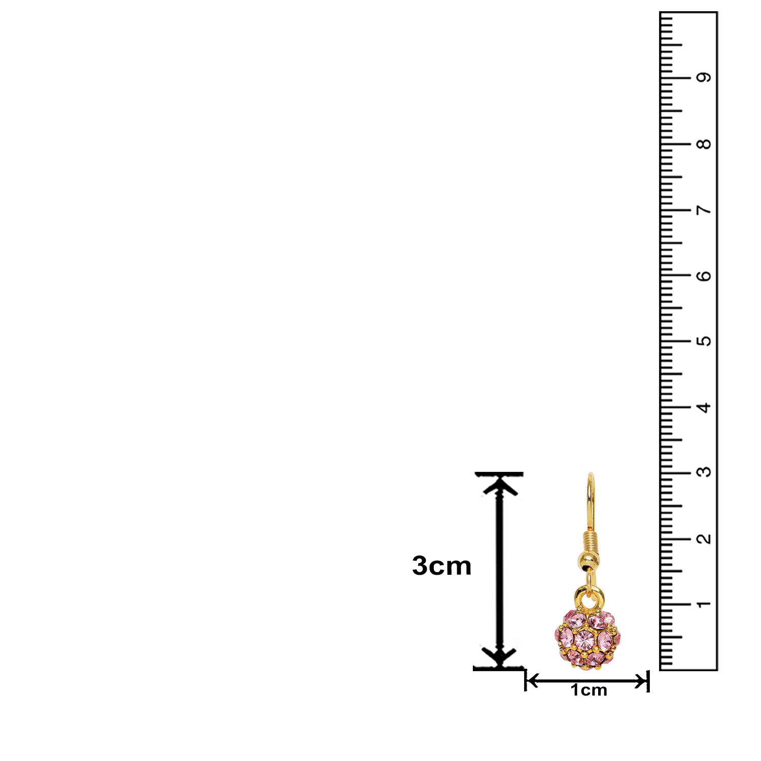 Royal Sparklers Green Crystals Ball Earrings