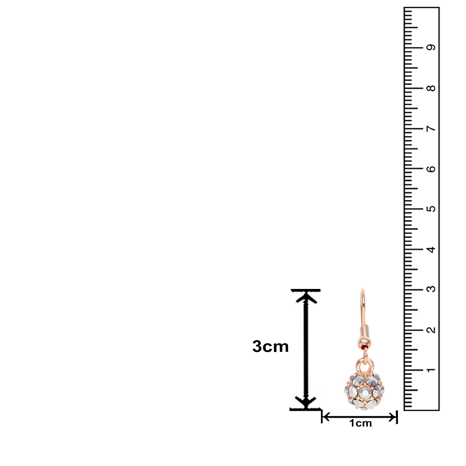 Royal Sparklers Green Crystals Ball Earrings