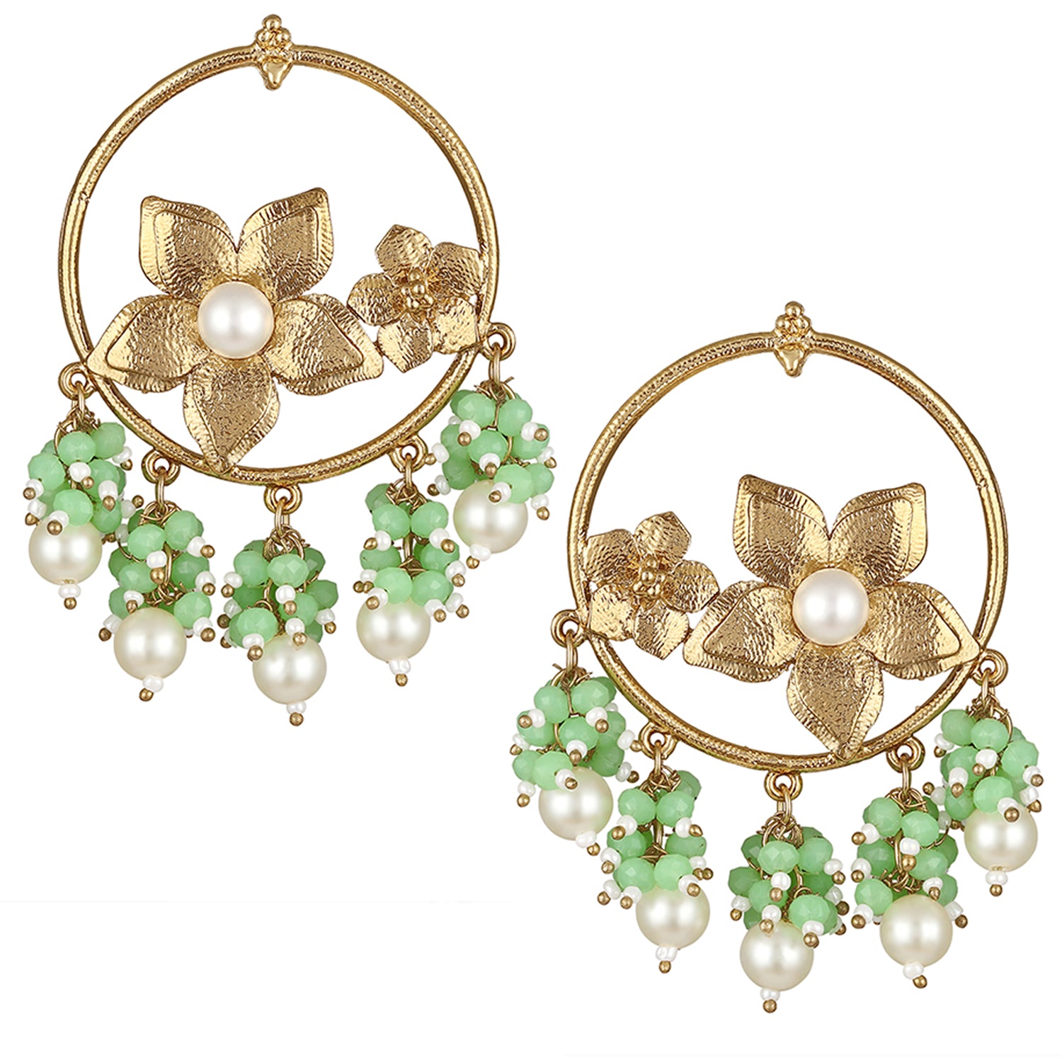 Cute Floral Dangler Earrings