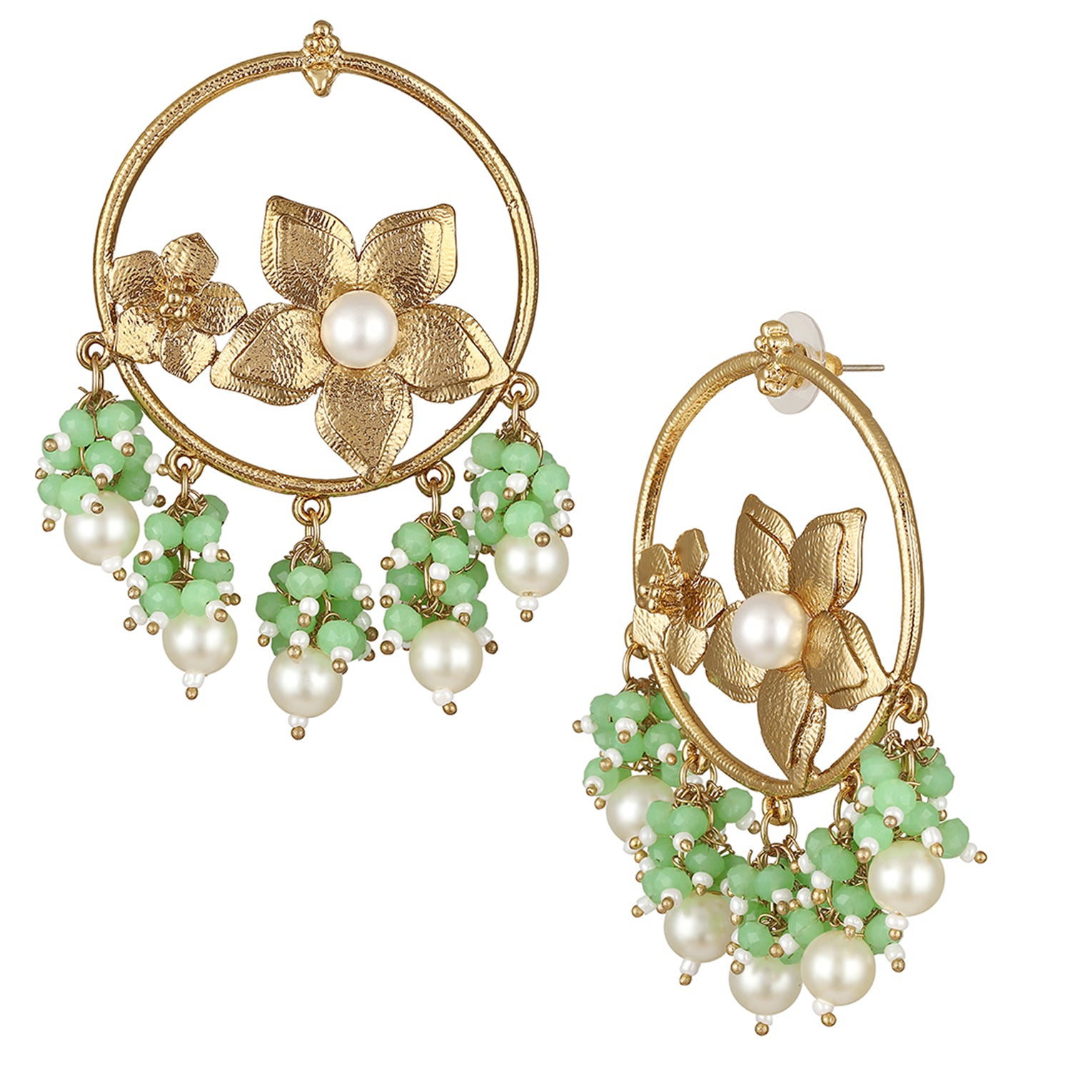 Cute Floral Dangler Earrings