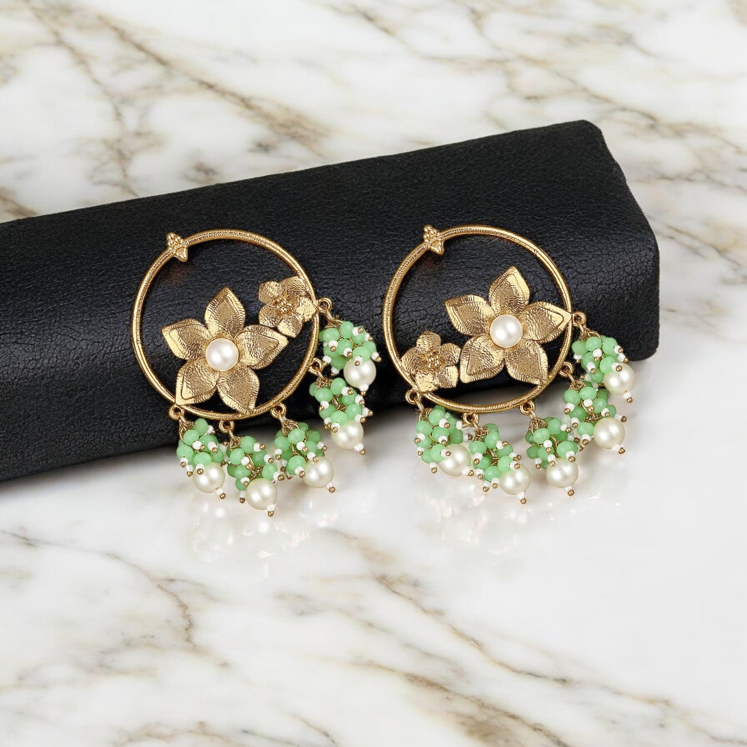 Cute Floral Dangler Earrings