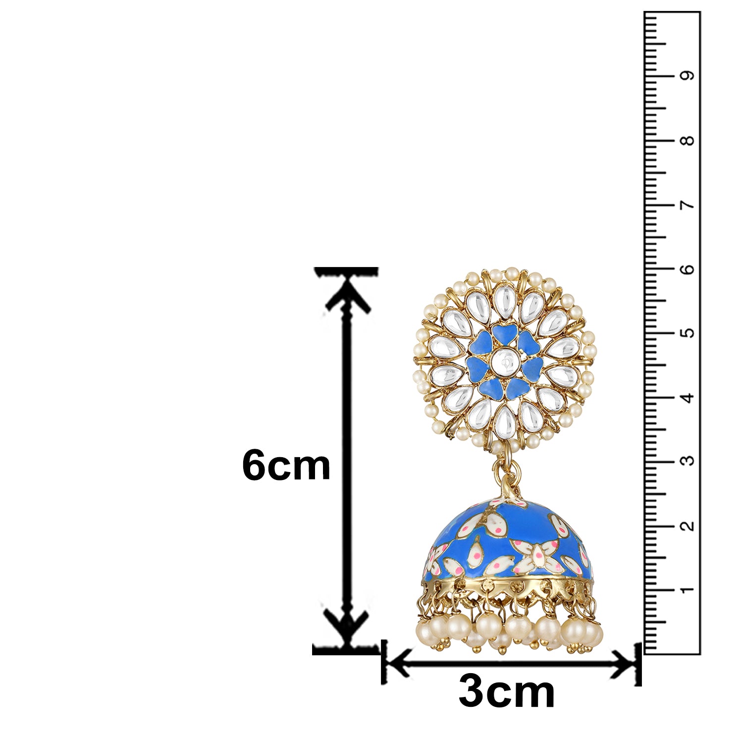 Meenakari Work Enamelled Jhumka Traditional Earings
