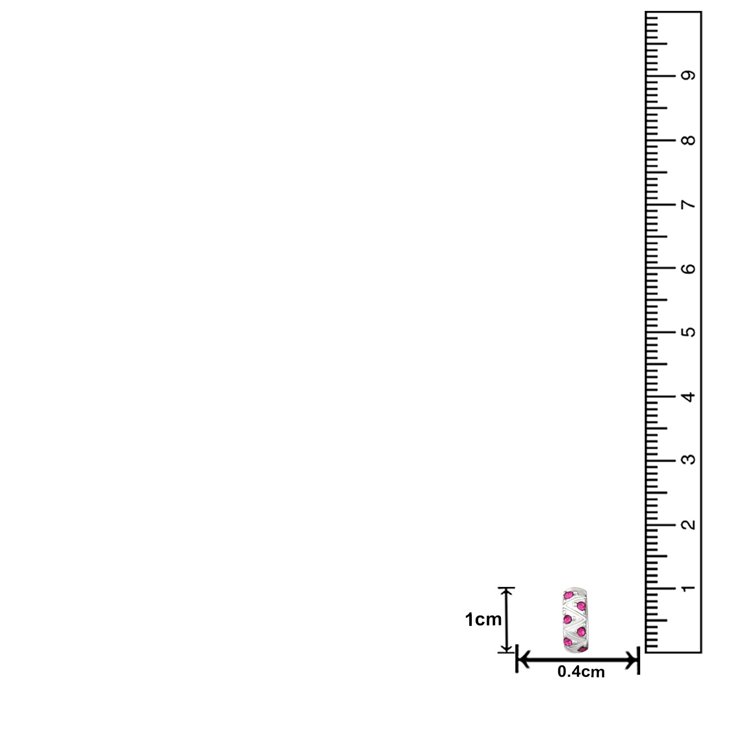 Running Zigzag Lines Hoop Bali Earrings