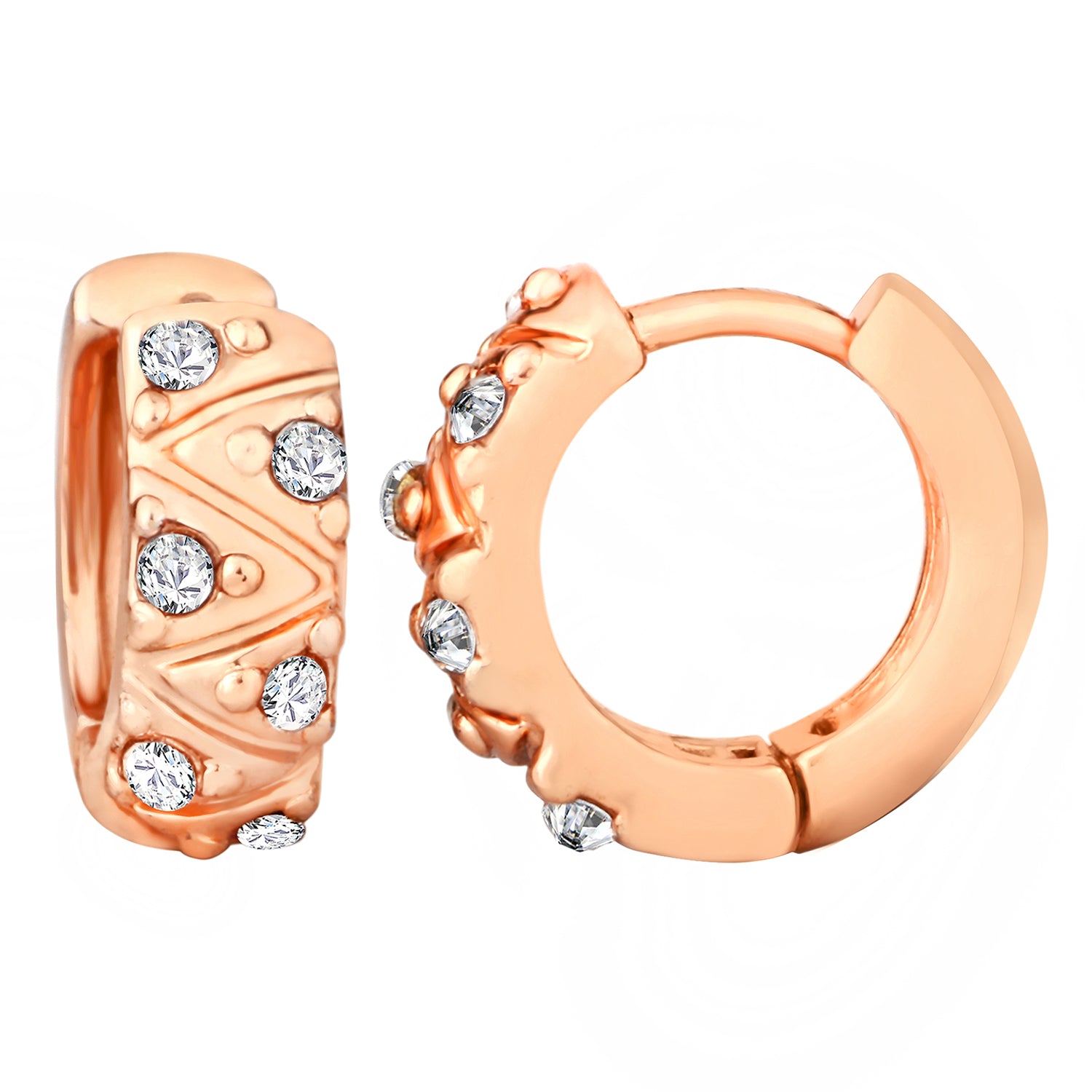 Running Zigzag Lines Hoop Bali Earrings