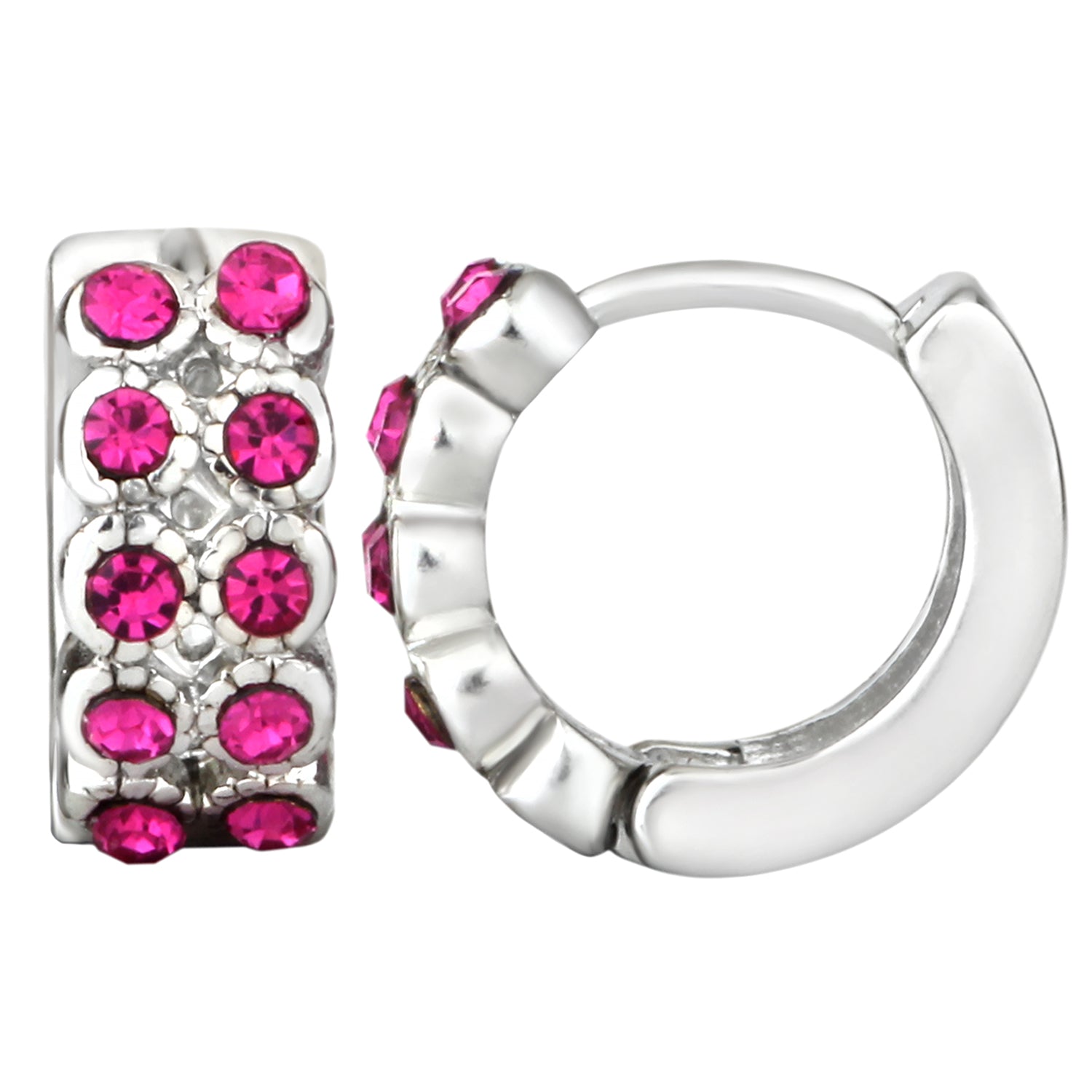 Classic Crystals Hoop Bali Earrings