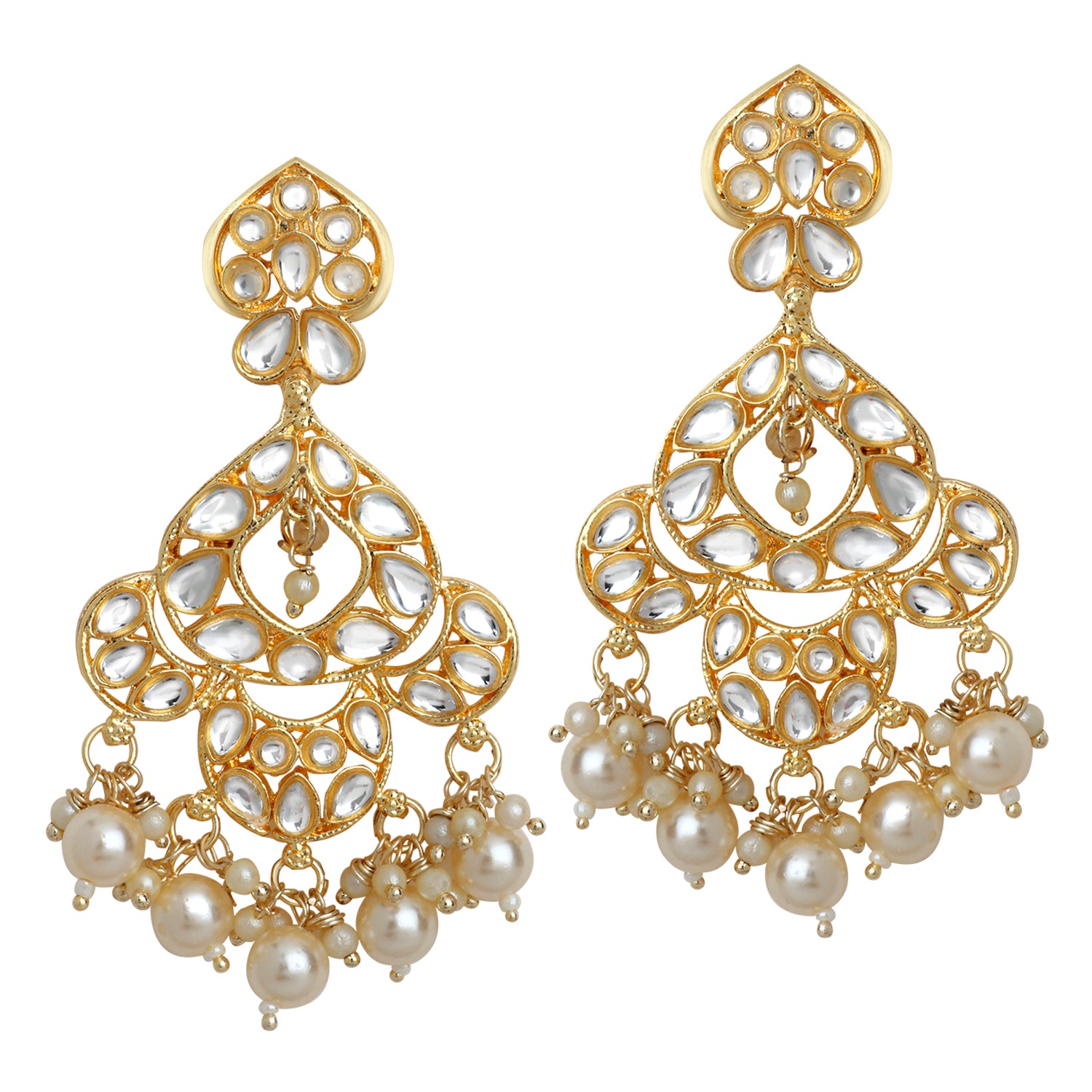 Traditional Dangler Earrings with Pearls