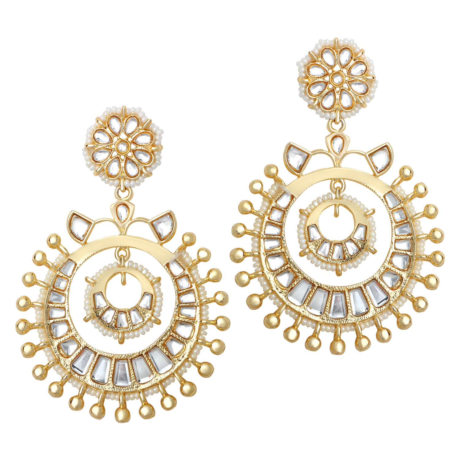 Traditional Dangler Earrings with Pearls