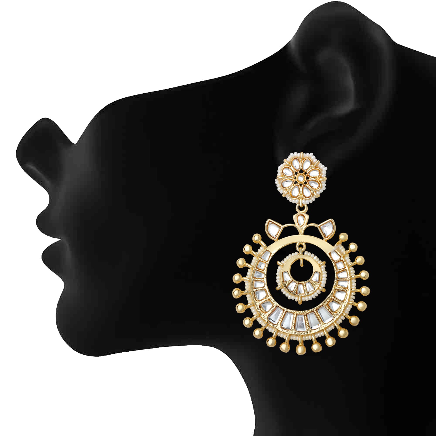 Traditional Dangler Earrings with Pearls