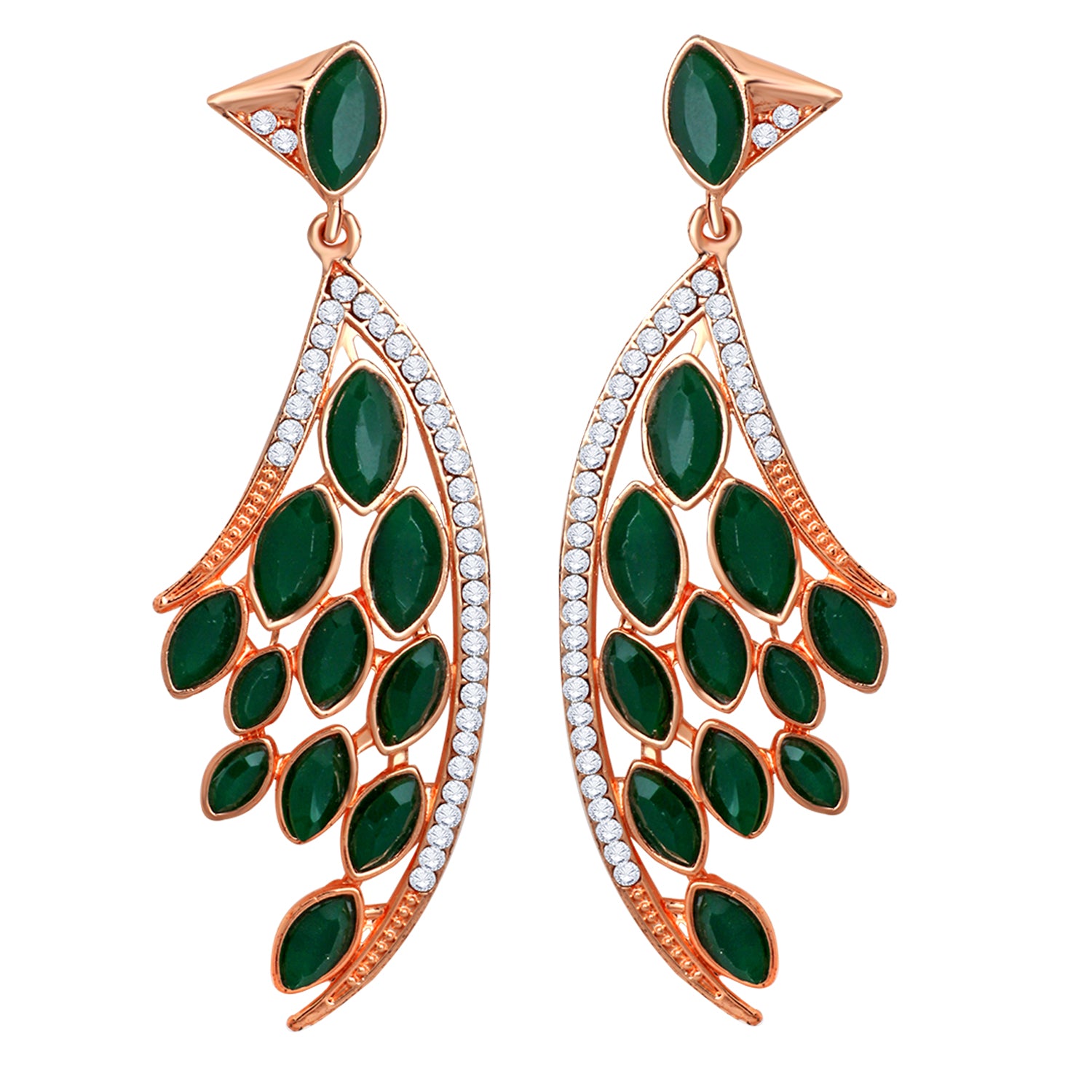 Feather Shaped Dangle Earring