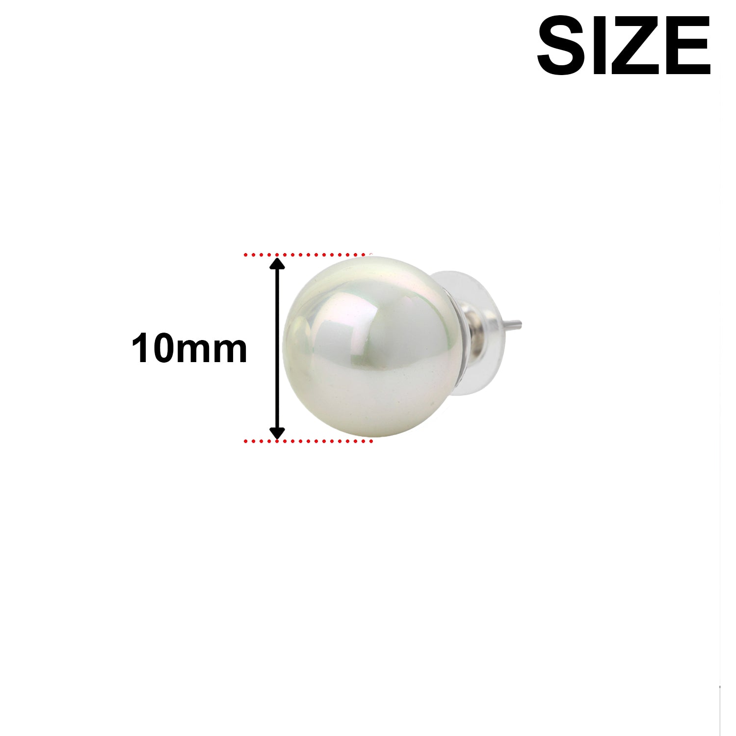 Classic Artifical Pearl White Ear Studs