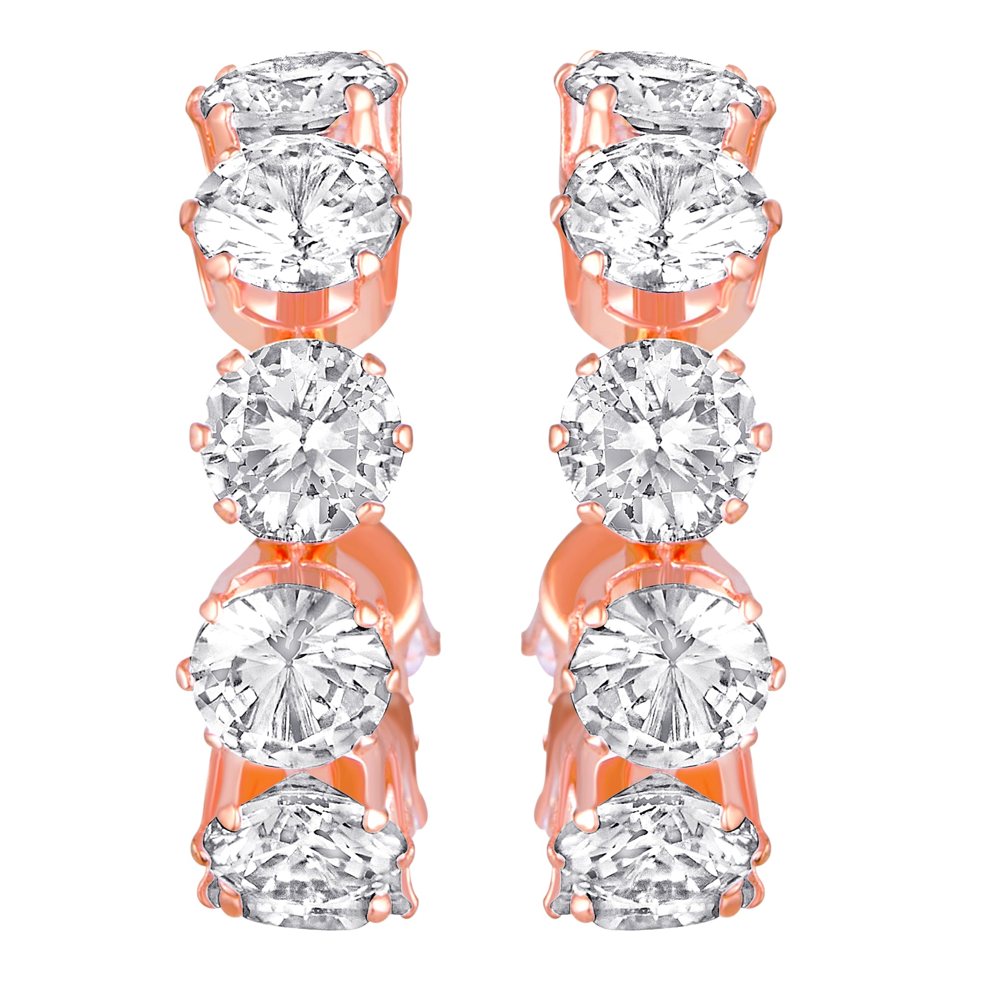 Shiny Half Bali Hoop Earrings