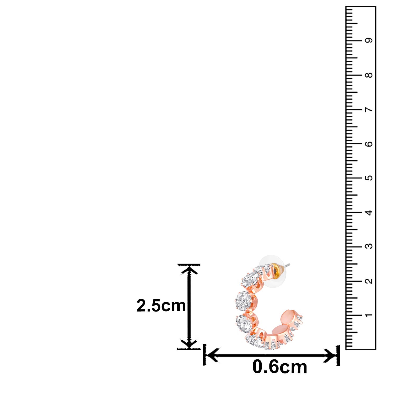 Shiny Half Bali Hoop Earrings