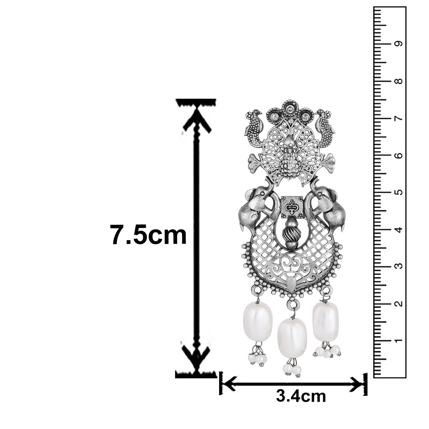 Peacock Theme Dangle and Drop Traditional Indian Earrings