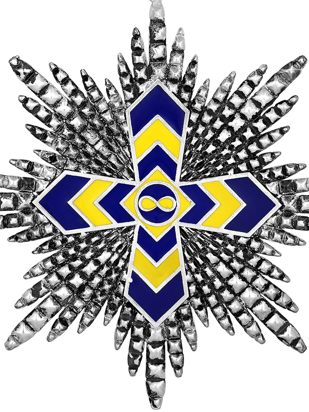 Multicolor Interlocking Cross Dangler Earrings