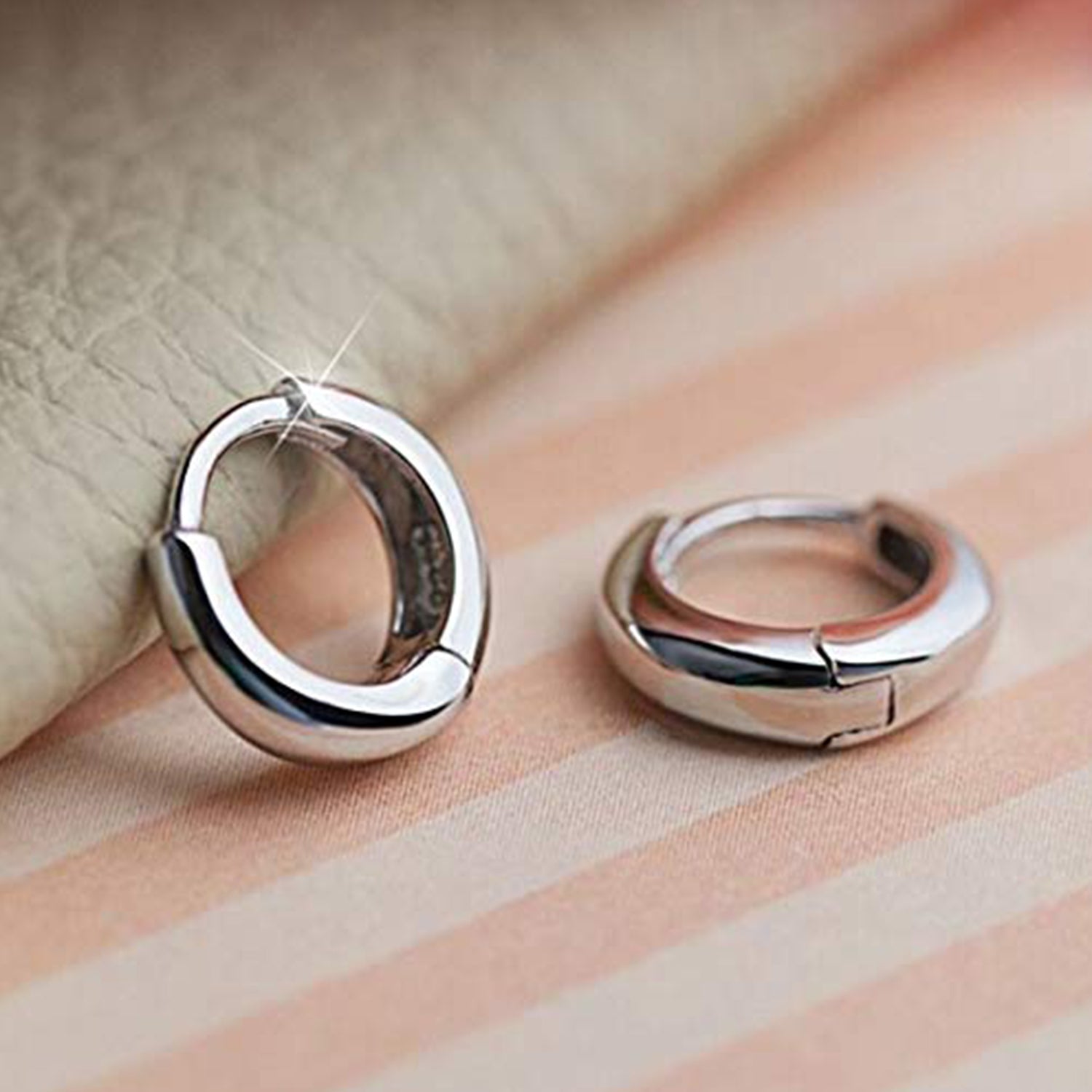 Bollywood Styled Piercing Kaju Bali / Hoop Pair of Mens Earrings