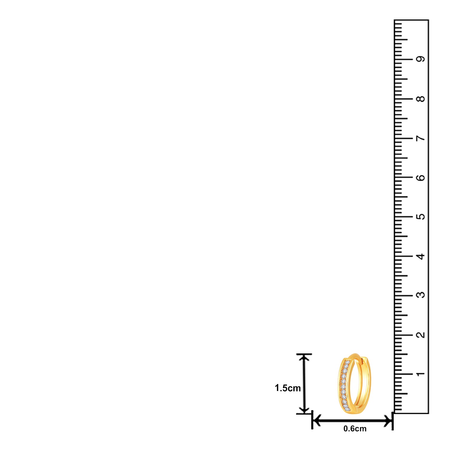 Single Line White Crystals Mens Bali