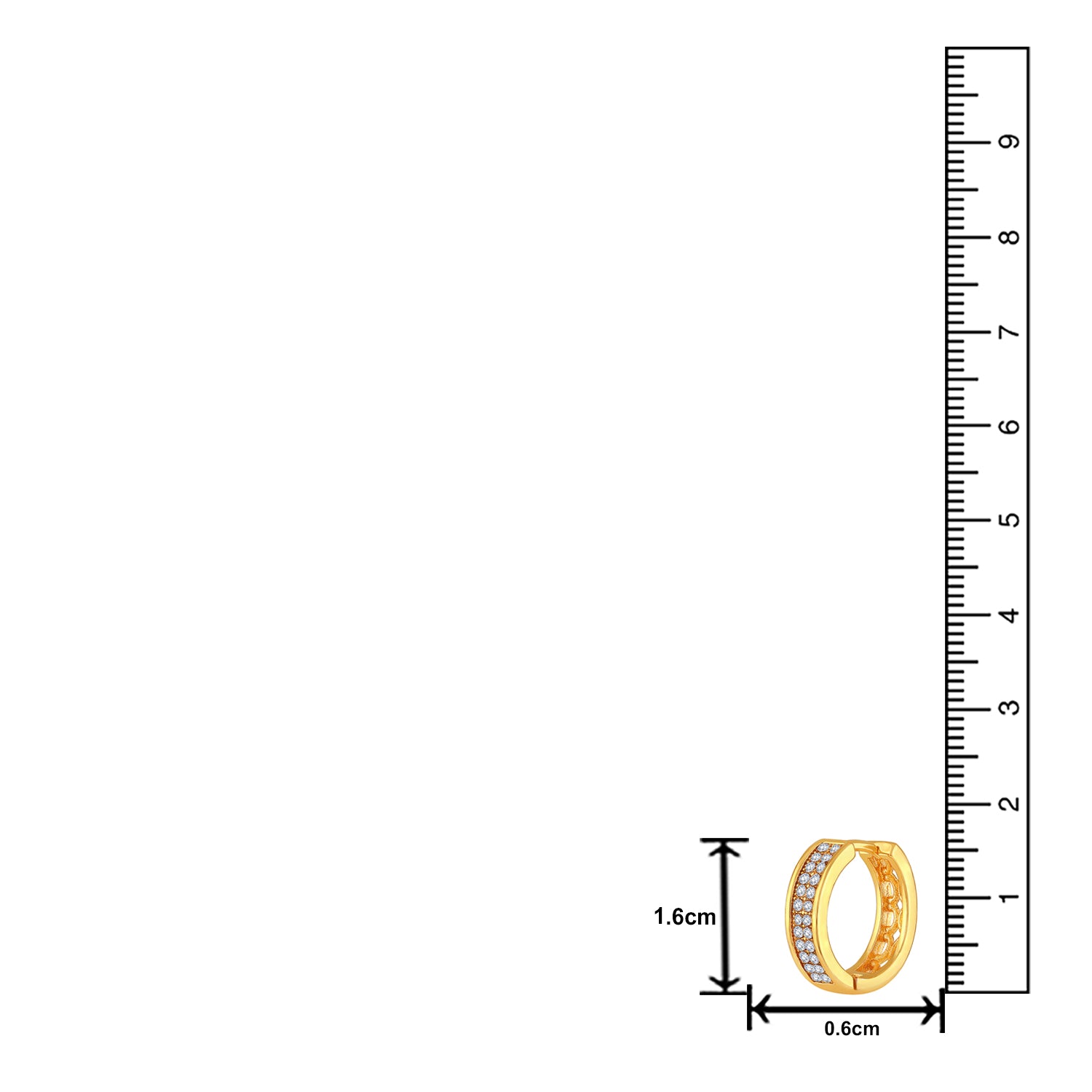 Double Line White Crystals Mens Bali