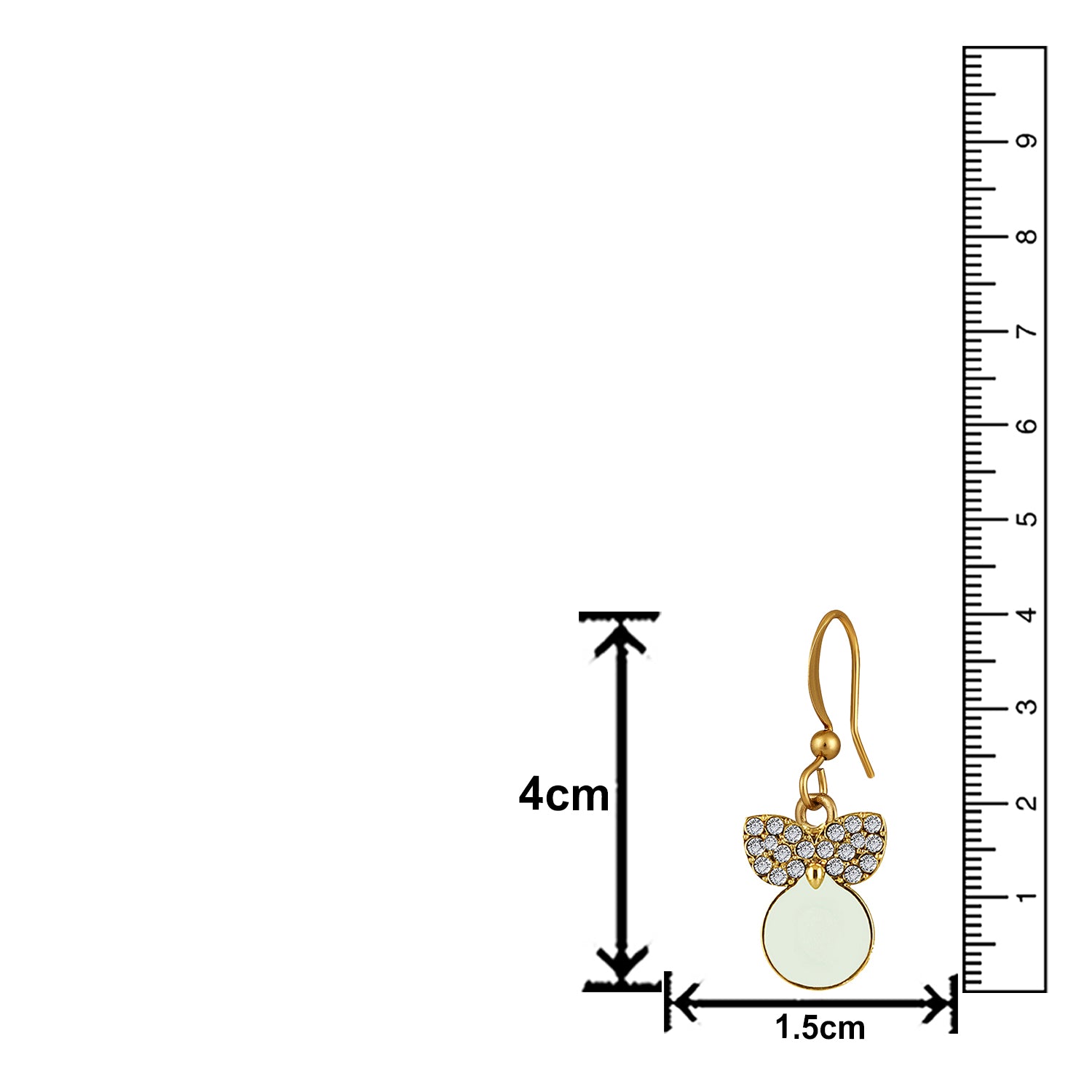 Red Meenakari Work and Crystals Cute Earrings