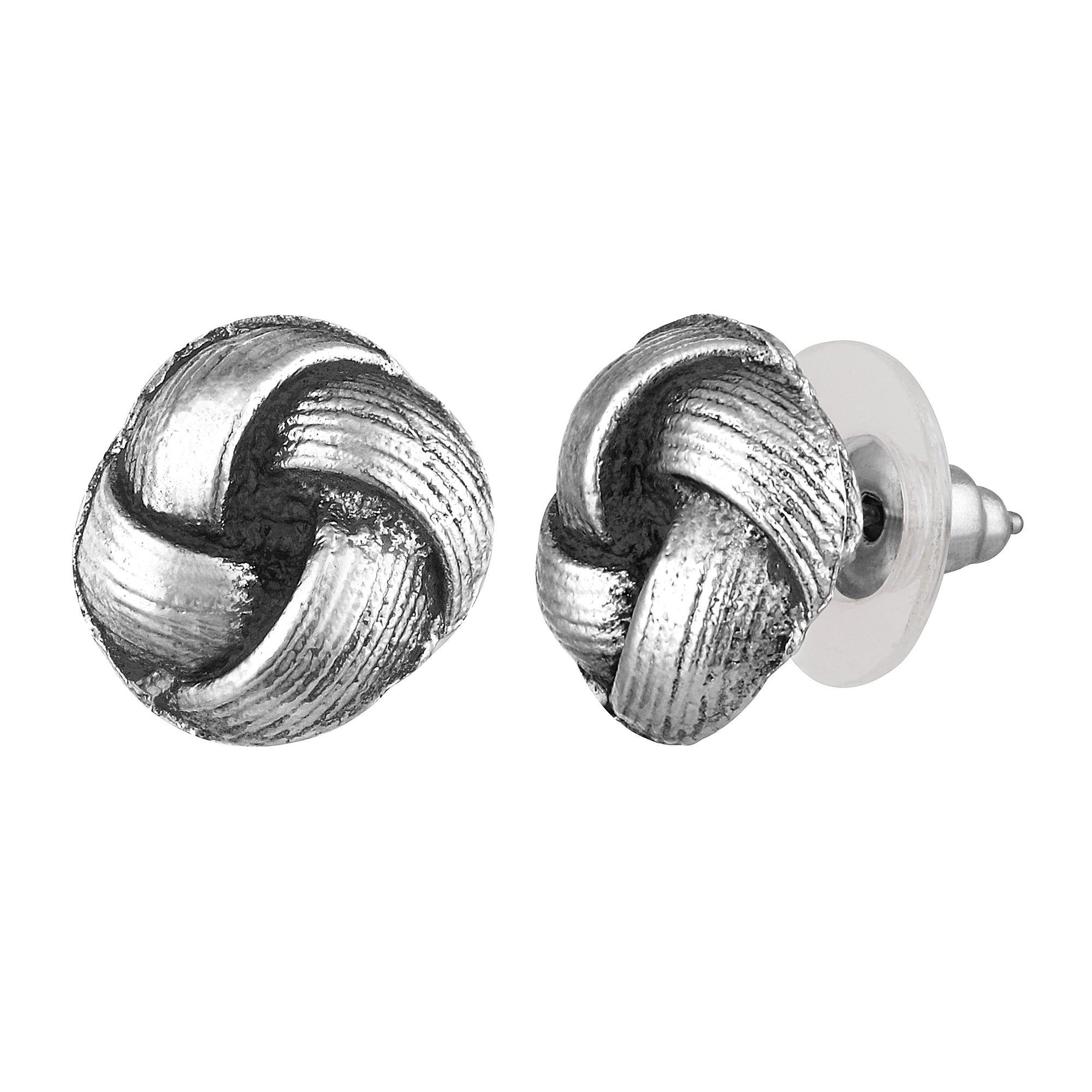 Antique Small Stud Silver Coloured Earrings