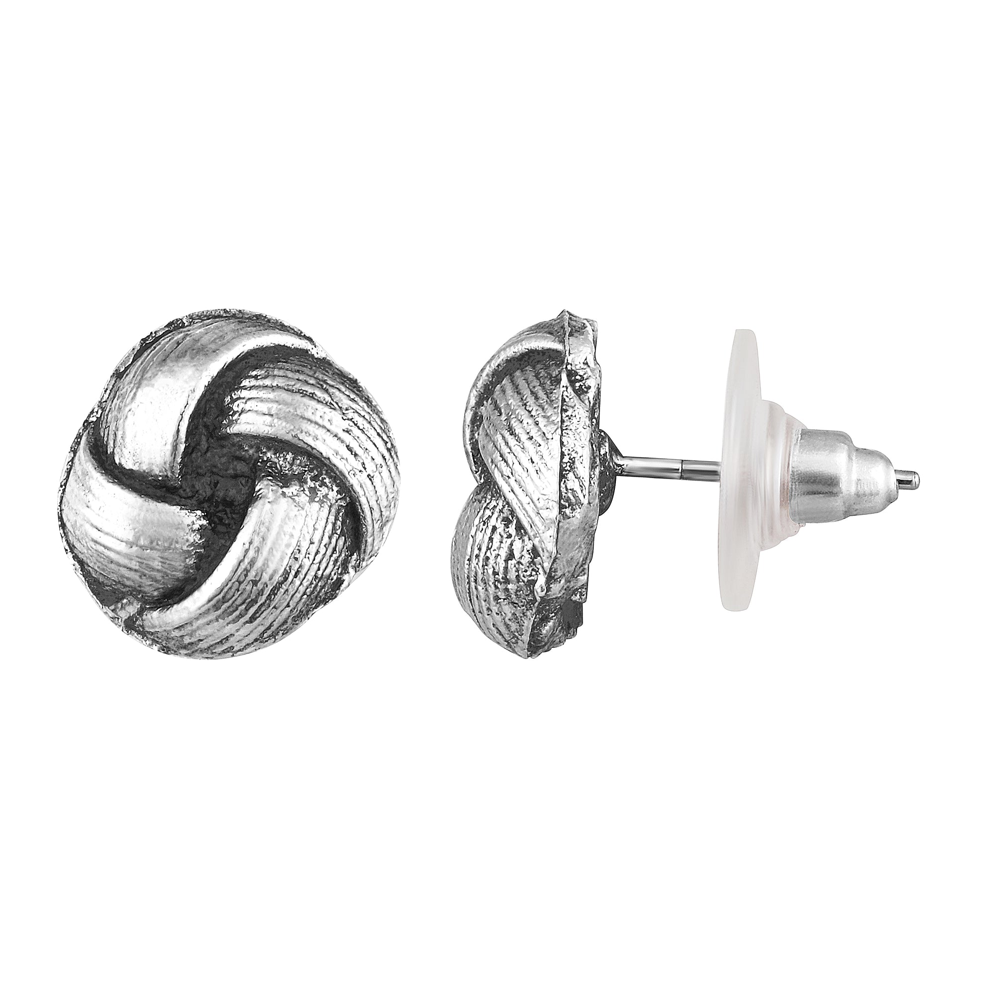 Antique Small Stud Silver Coloured Earrings