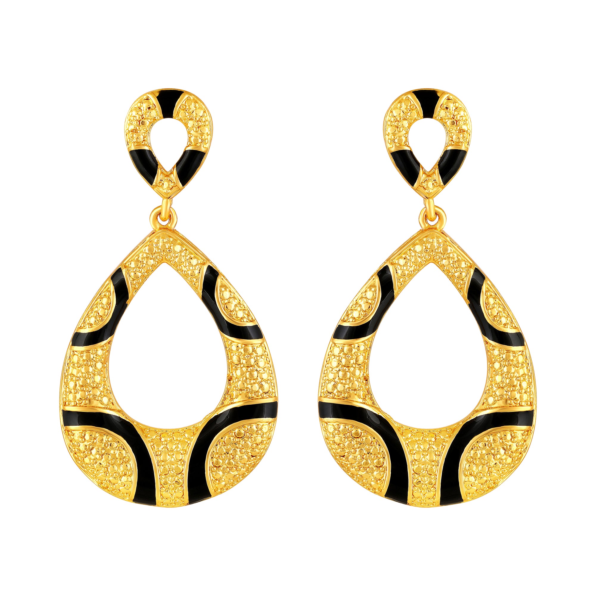 Meenakari Enamel Water Drops Retro Style Dangle Drop Earrings