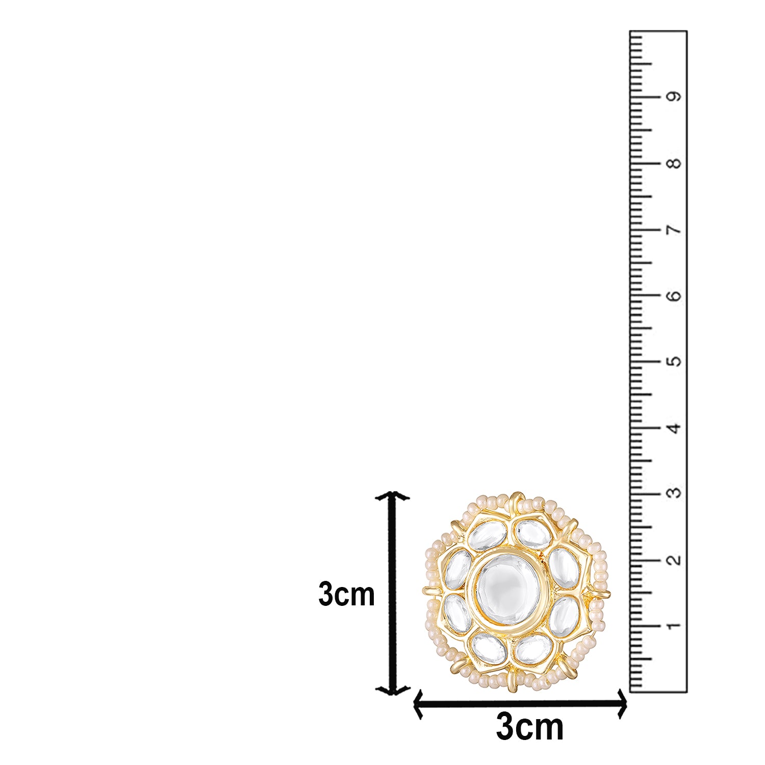 Floral Kundan & Beads Ethnic Stud Earrings