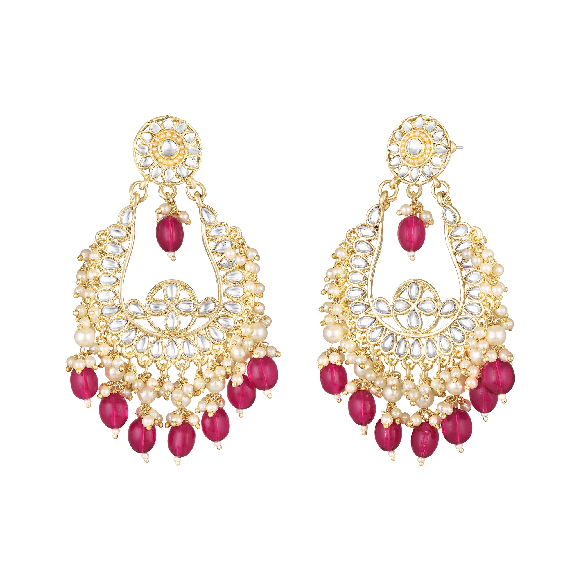 Peacock-Shaped Ethnic Dangler Meenakari Earrings