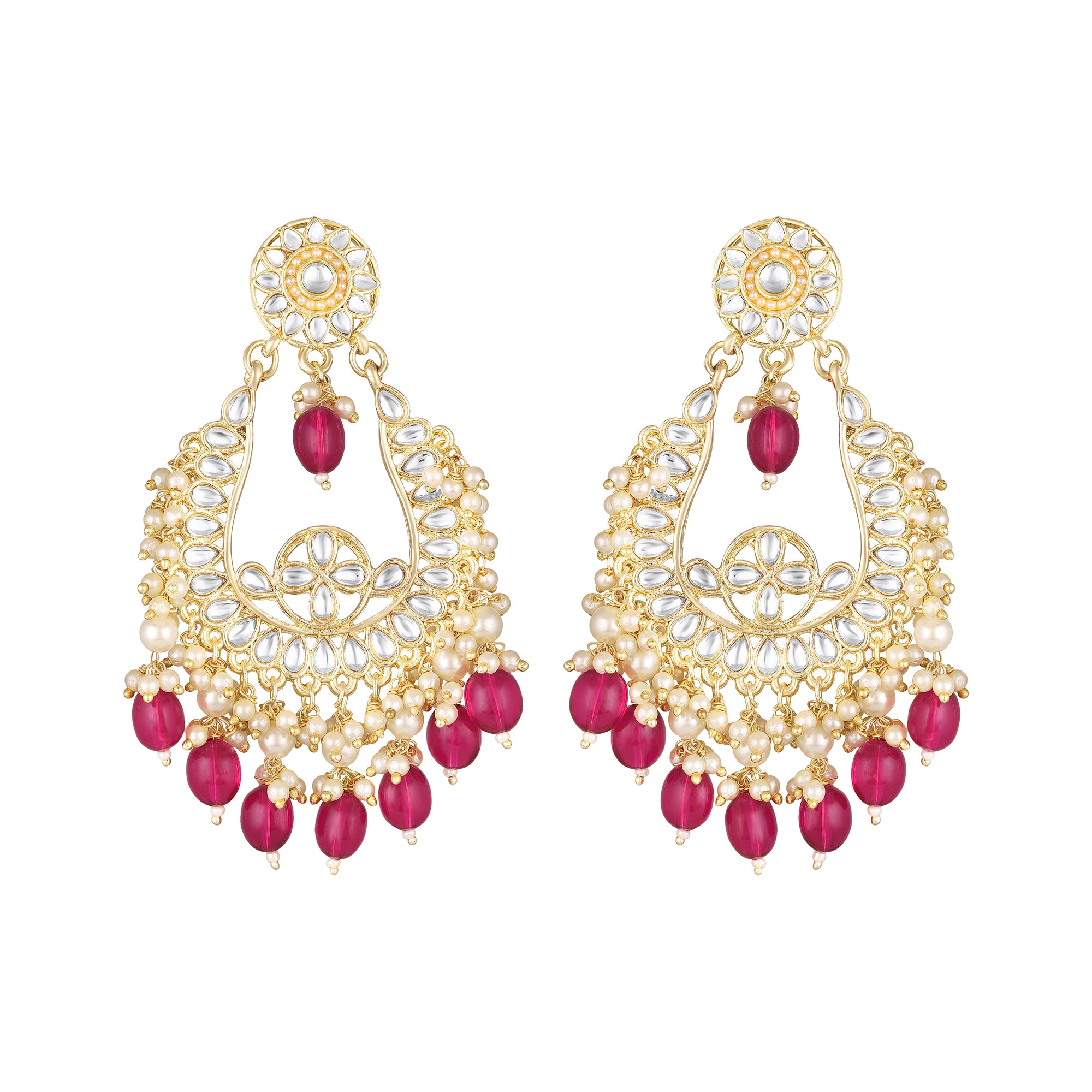 Peacock-Shaped Ethnic Dangler Meenakari Earrings