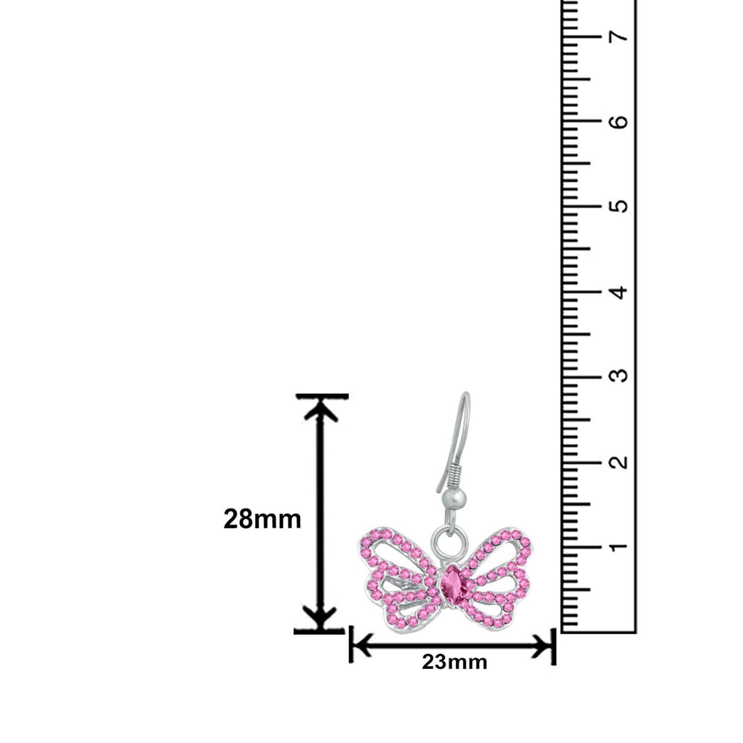 Winged Butterfly Crystal Earrings